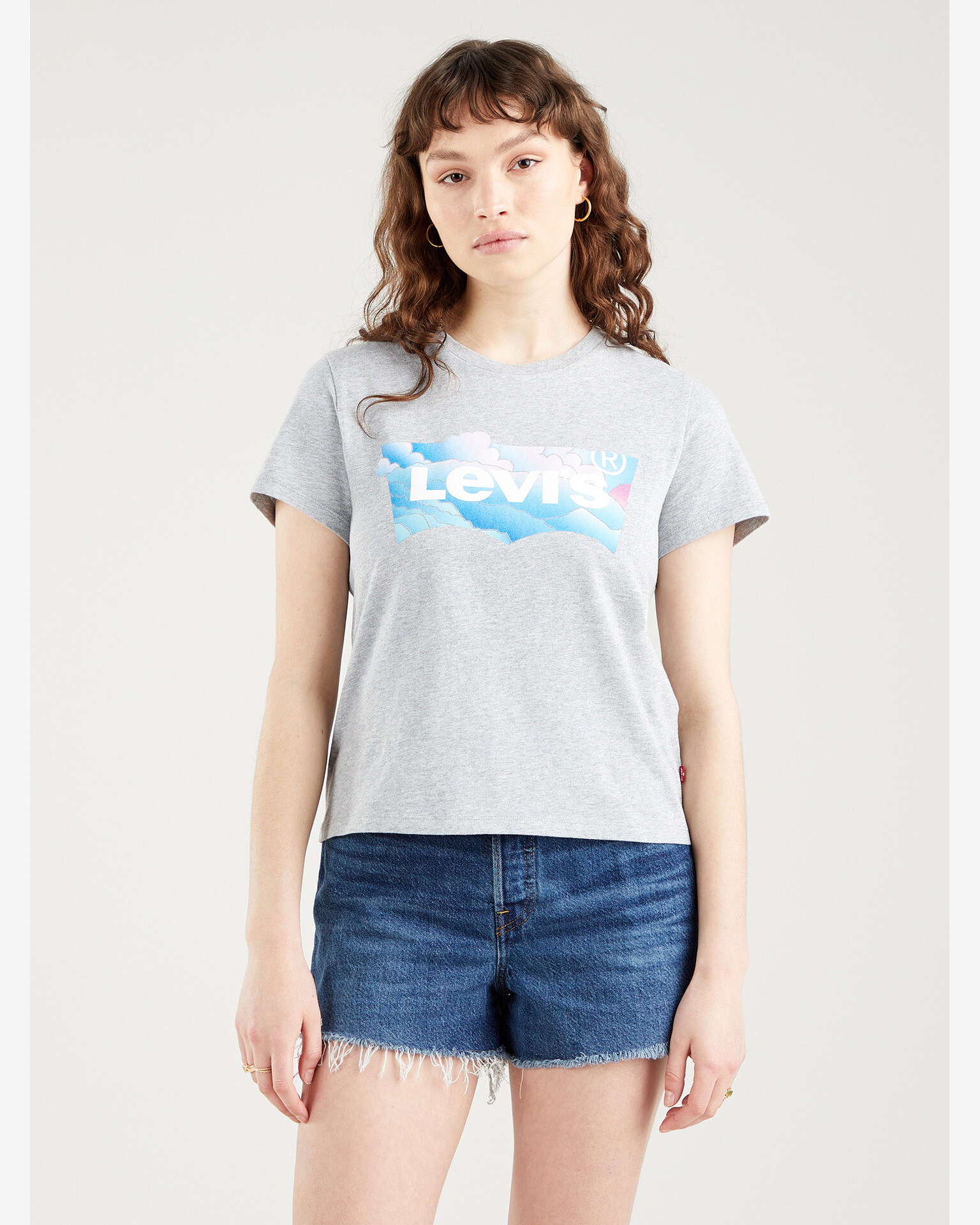 Levi's® Graphic Jordie T-shirt Grey - Pepit.gr