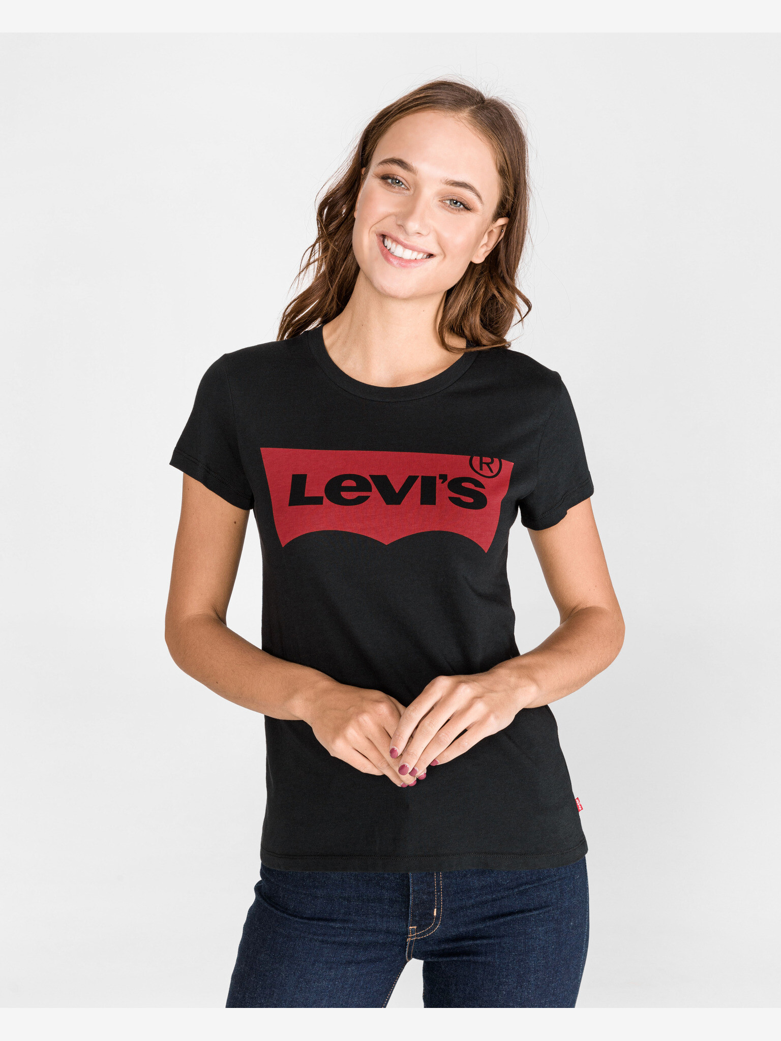 Levi's® The Perfect Graphic T-shirt Black - Pepit.gr