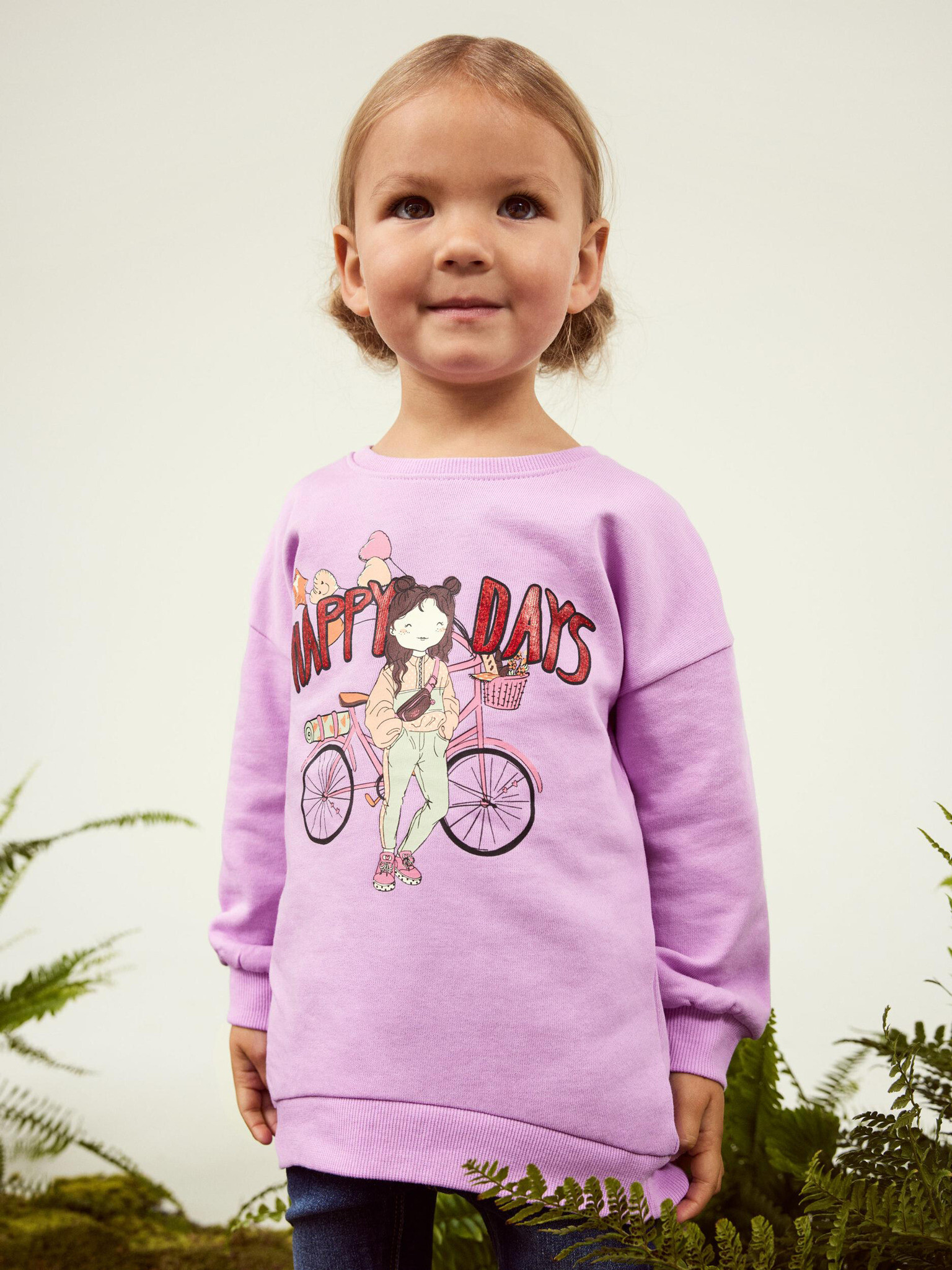 name it Kirsten Kids Sweatshirt Violet - Pepit.gr