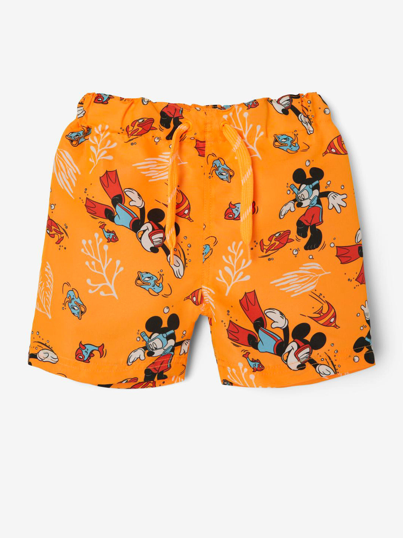 name it Mikal Mickey Kids Swimsuit Orange - Pepit.gr