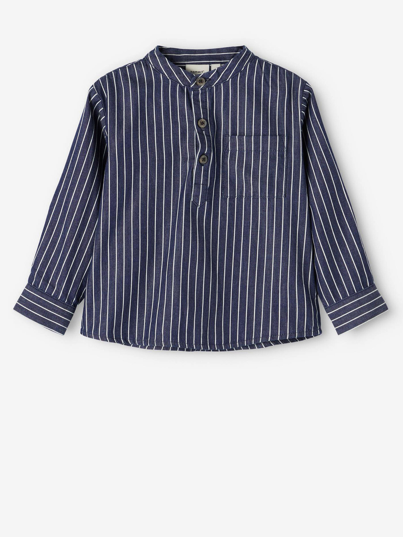 name it Stripes Kids Shirt Blue - Pepit.gr