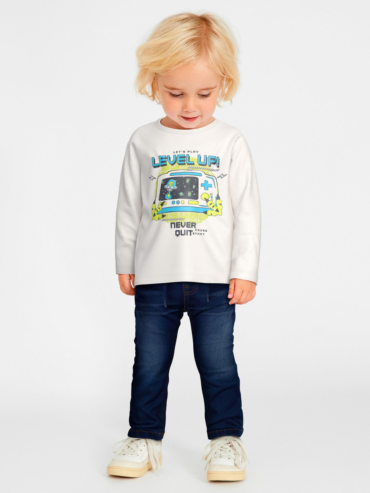 name it Vagno Kids Sweatshirt White - Pepit.gr