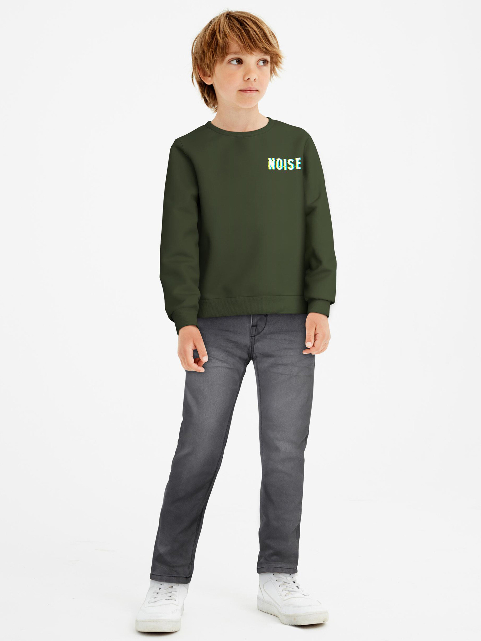 name it Vosha Kids Sweatshirt Green - Pepit.gr