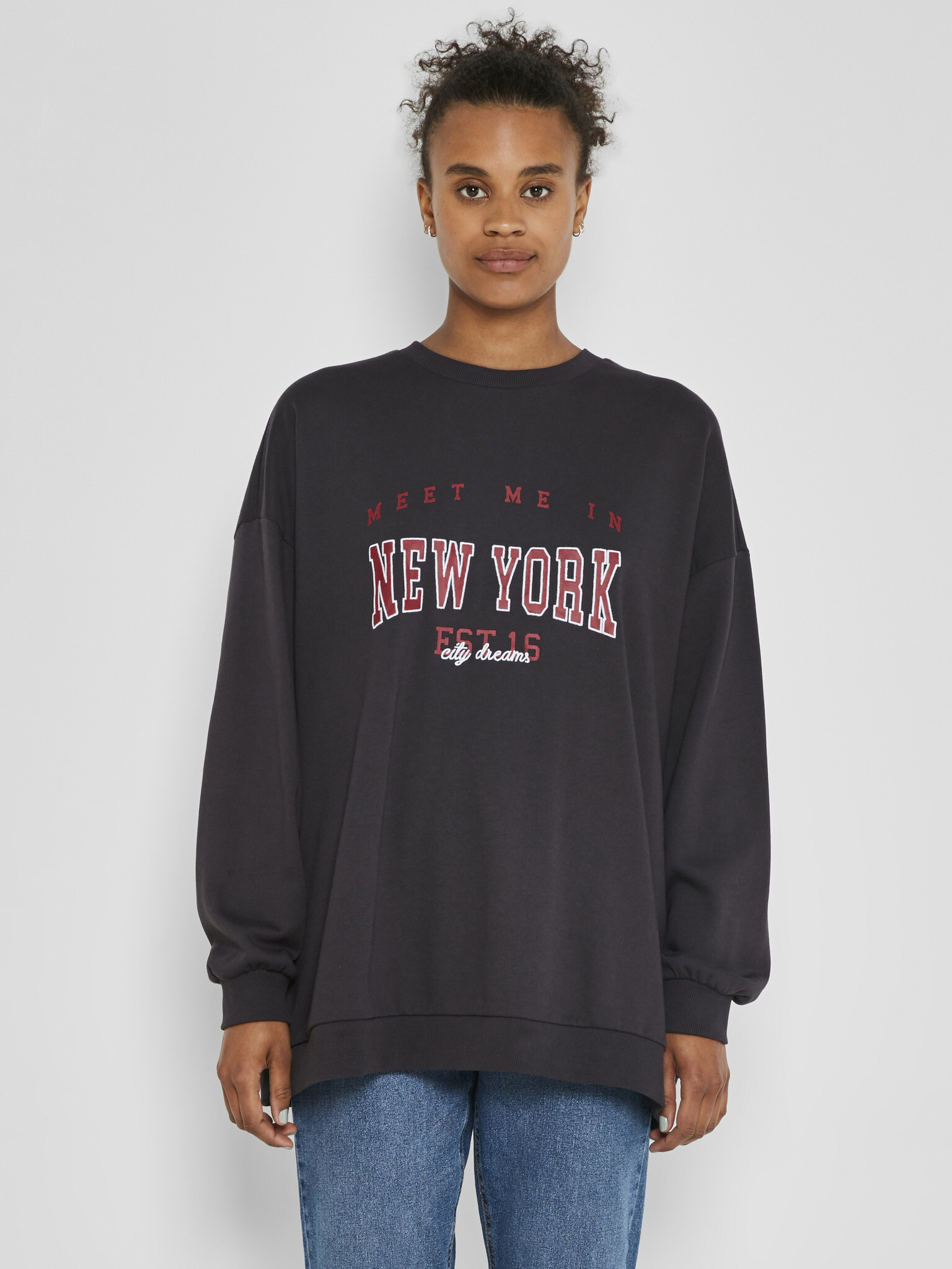 Noisy May College Sweatshirt Grey - Pepit.gr