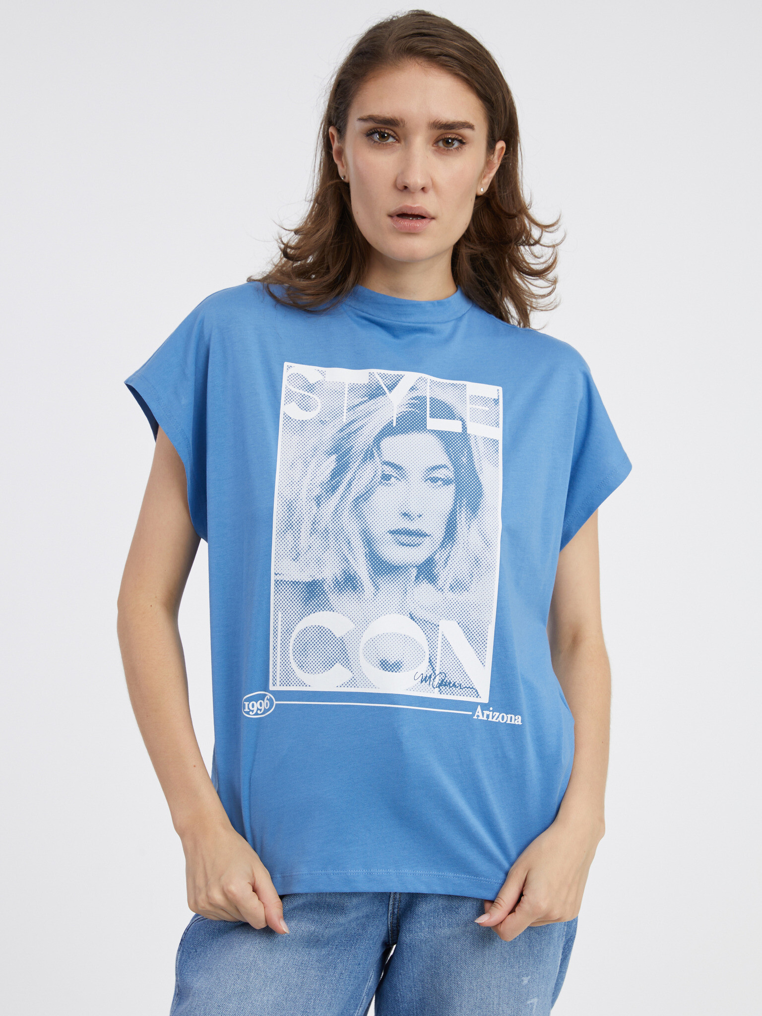 Noisy May Hailey T-shirt Blue - Pepit.gr