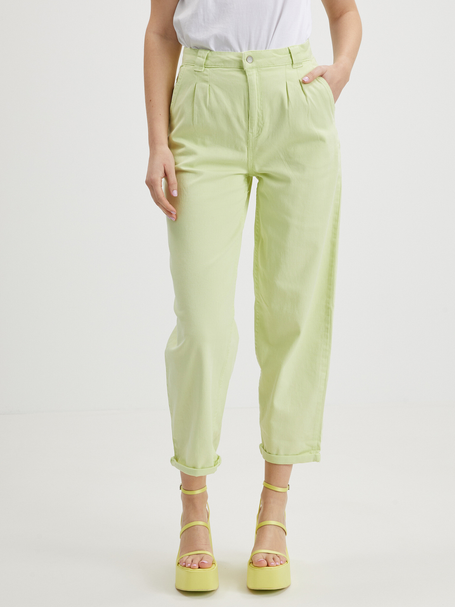 Noisy May Lou Trousers Green - Pepit.gr