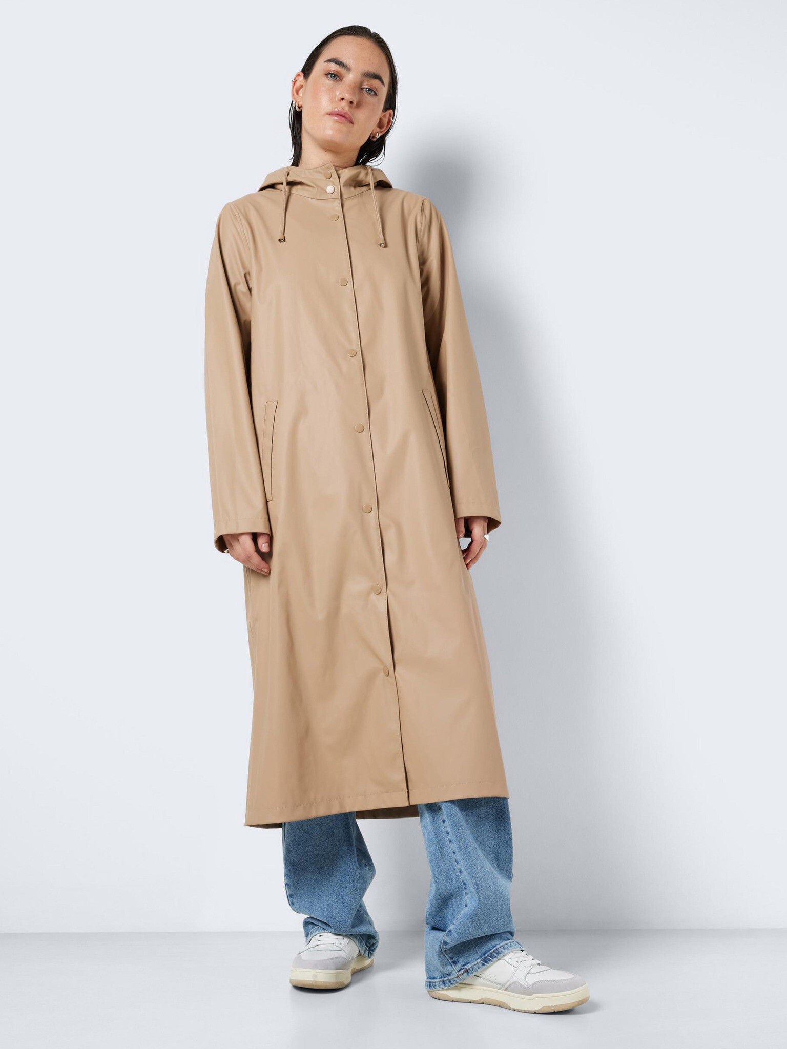 Noisy May Sky Coat Beige - Pepit.gr