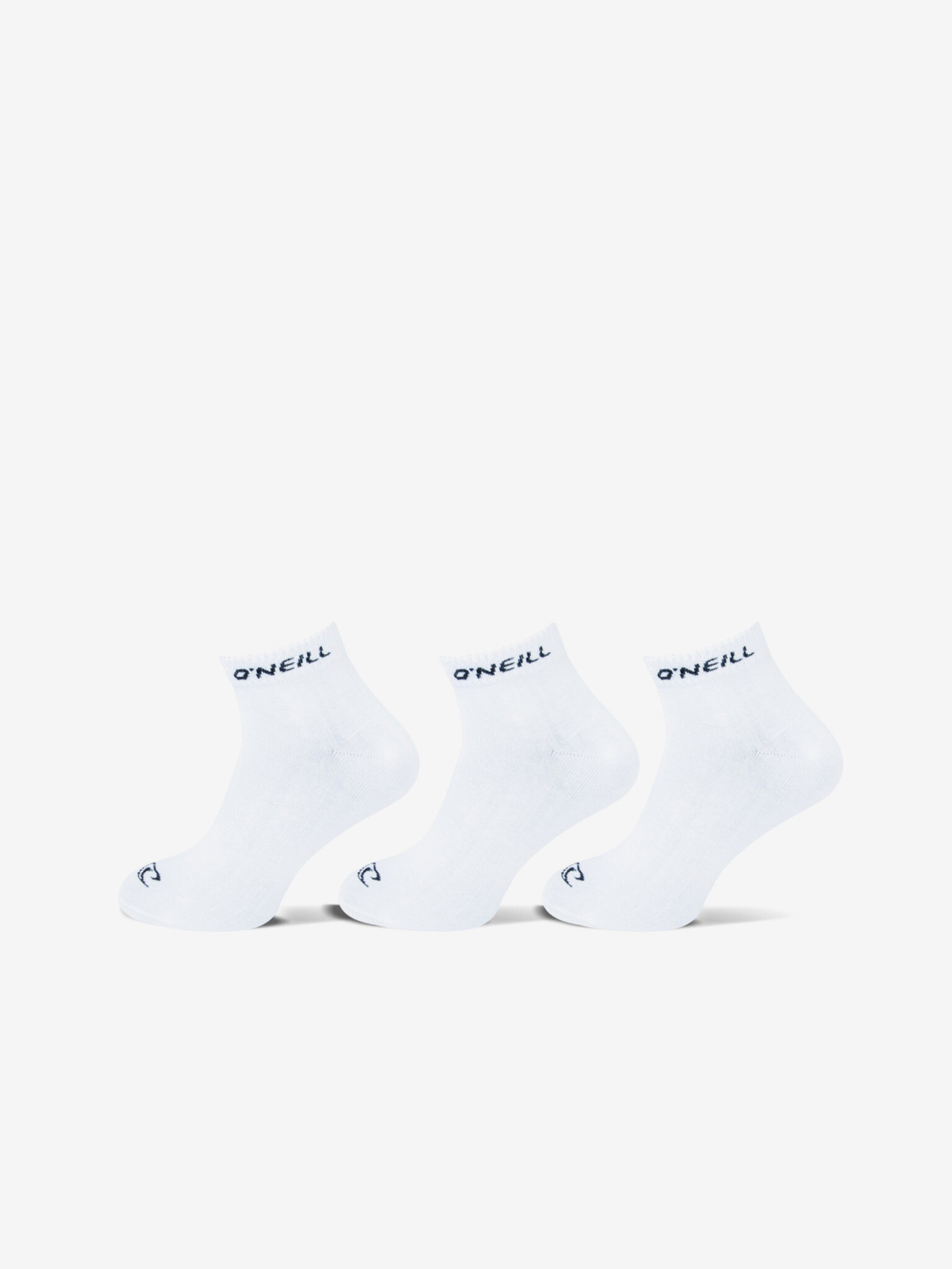 O'Neill Quarter Set of 3 pairs of socks White - Pepit.gr