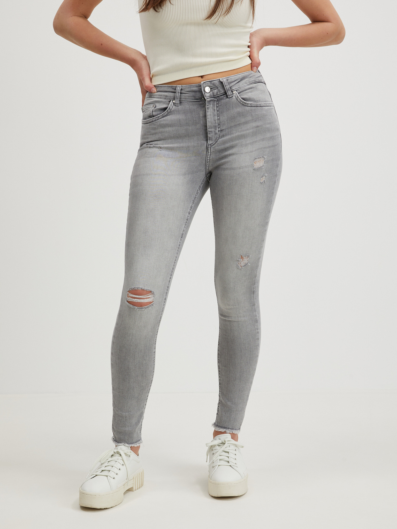 ONLY Blush Jeans Grey - Pepit.gr