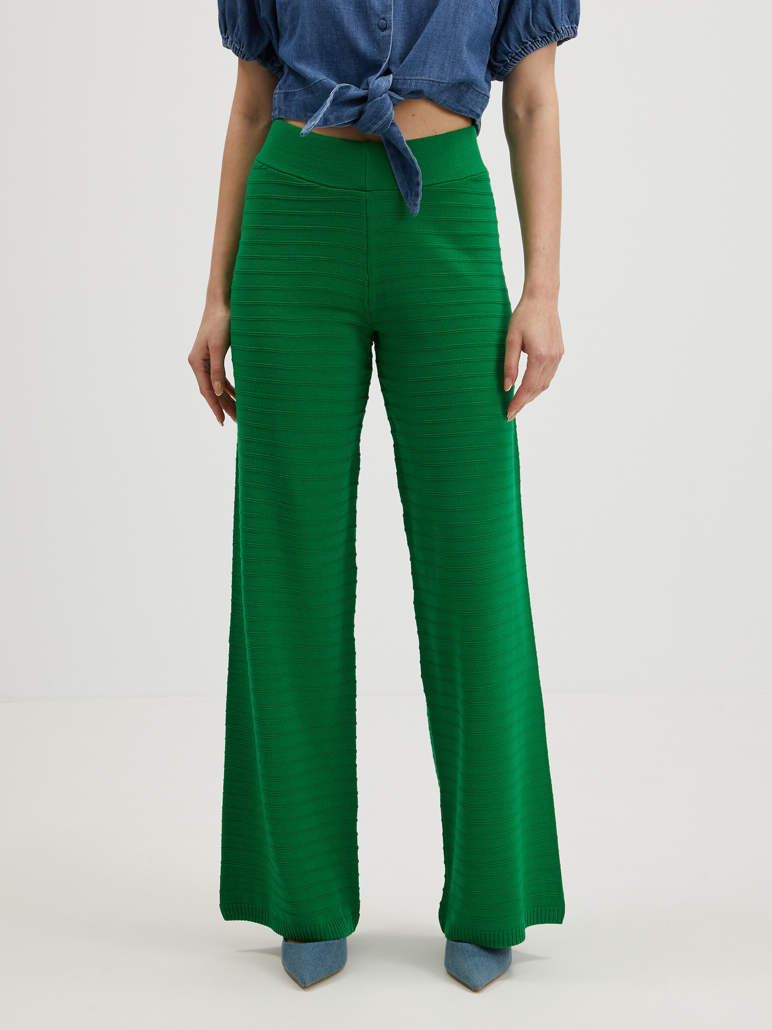 ONLY Cata Trousers Green - Pepit.gr