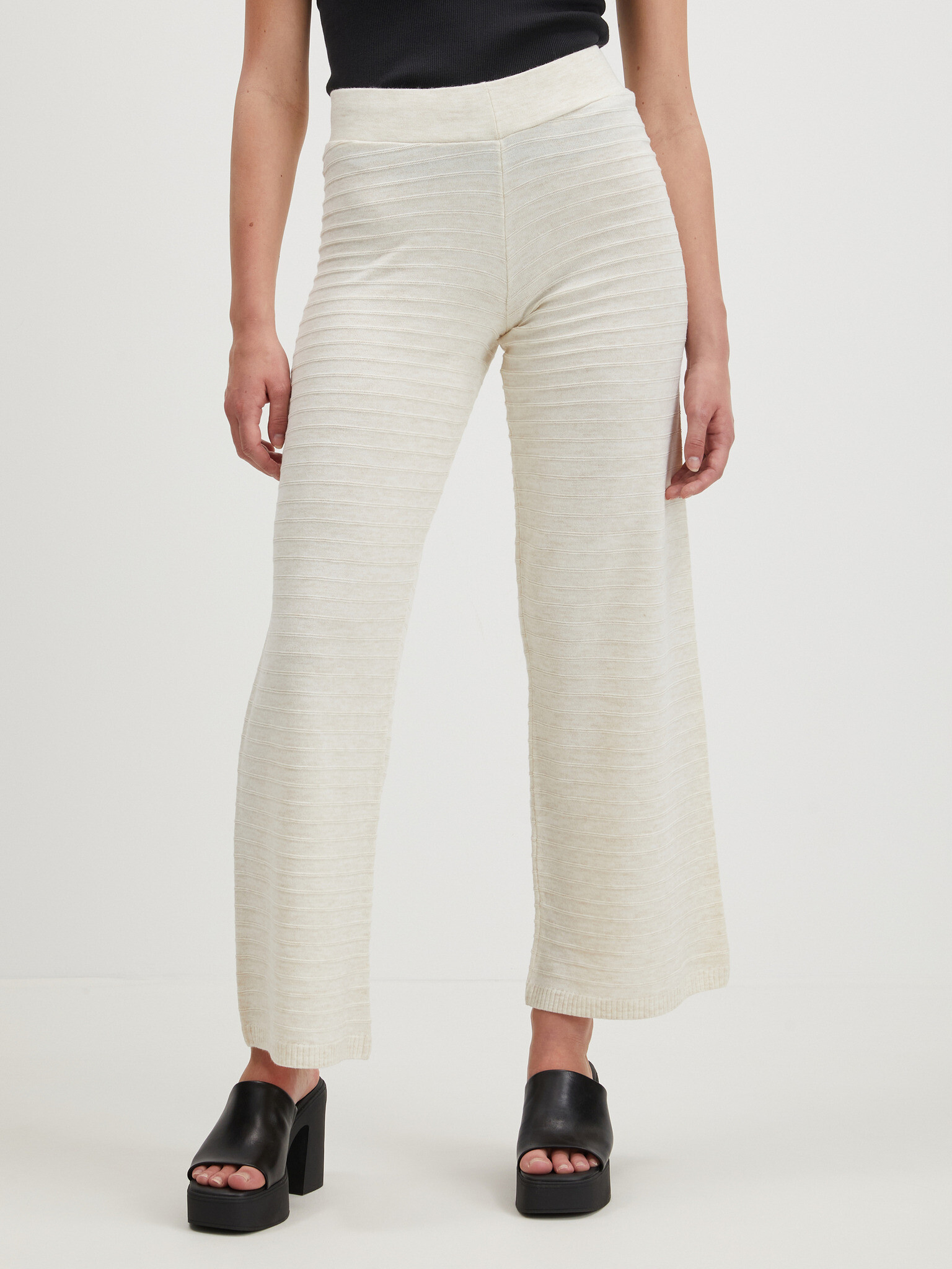 ONLY Cata Trousers White - Pepit.gr