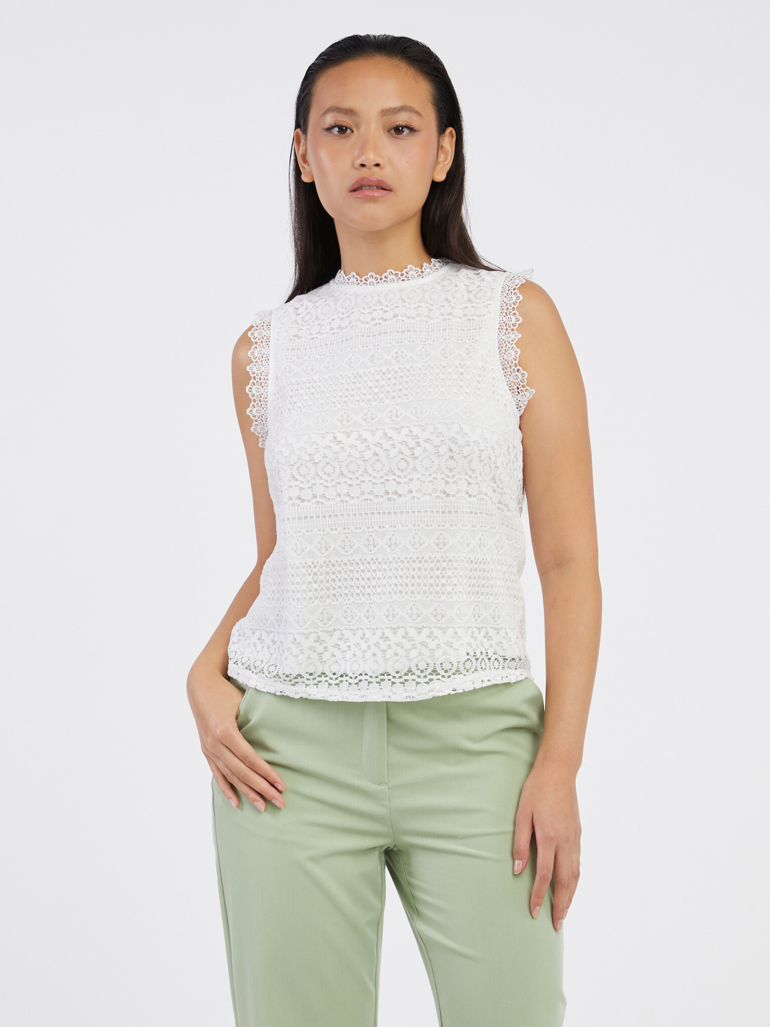 ONLY Evie Top White - Pepit.gr