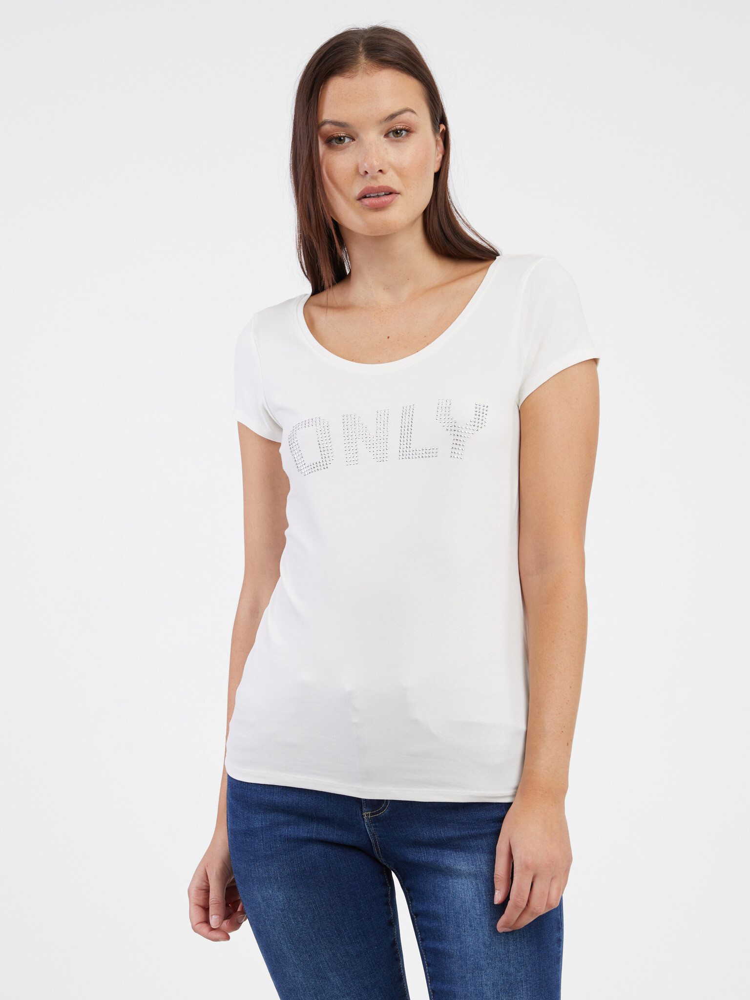 ONLY Helena T-shirt White - Pepit.gr