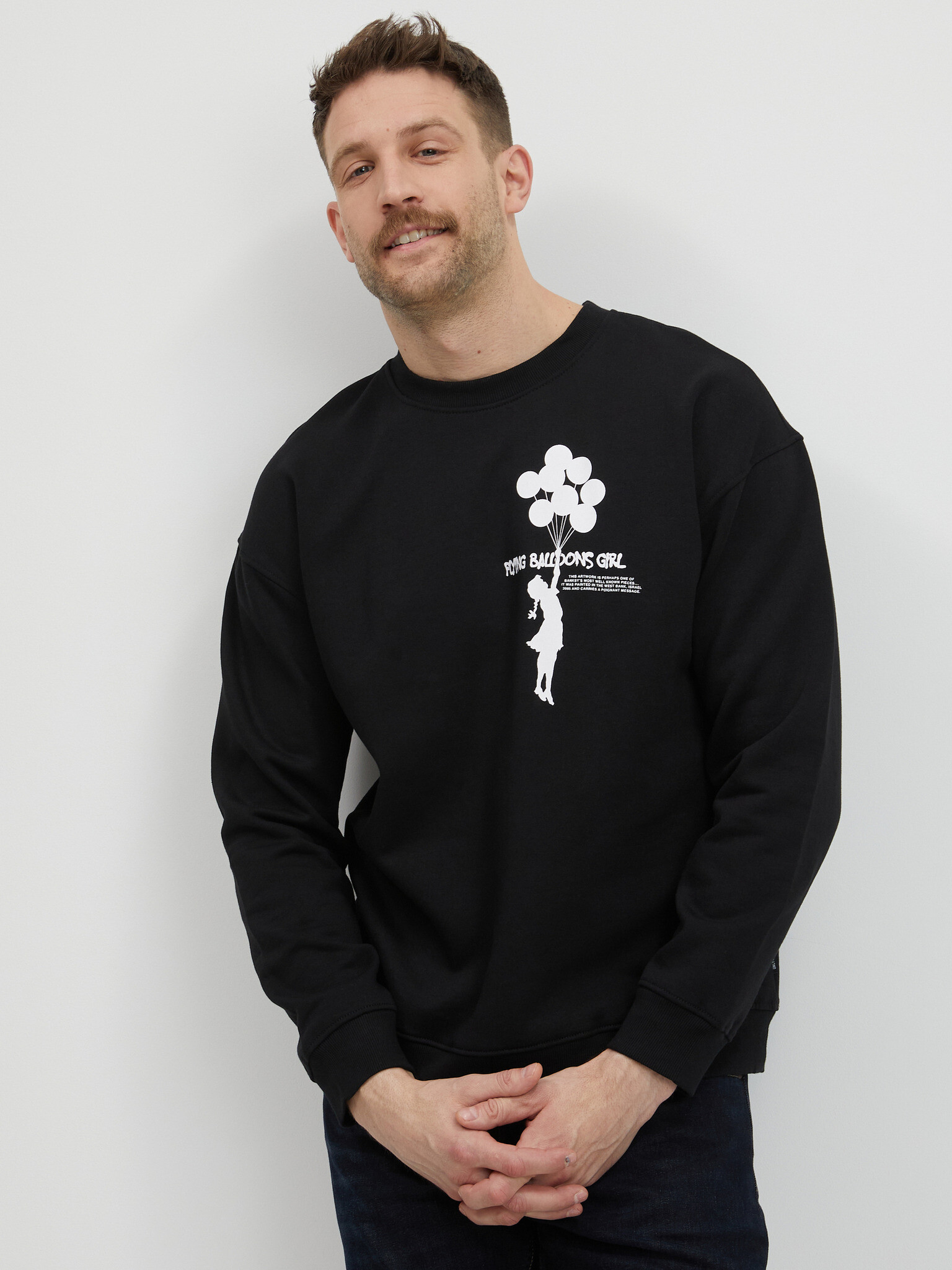 ONLY & SONS Banksy Sweatshirt Black - Pepit.gr