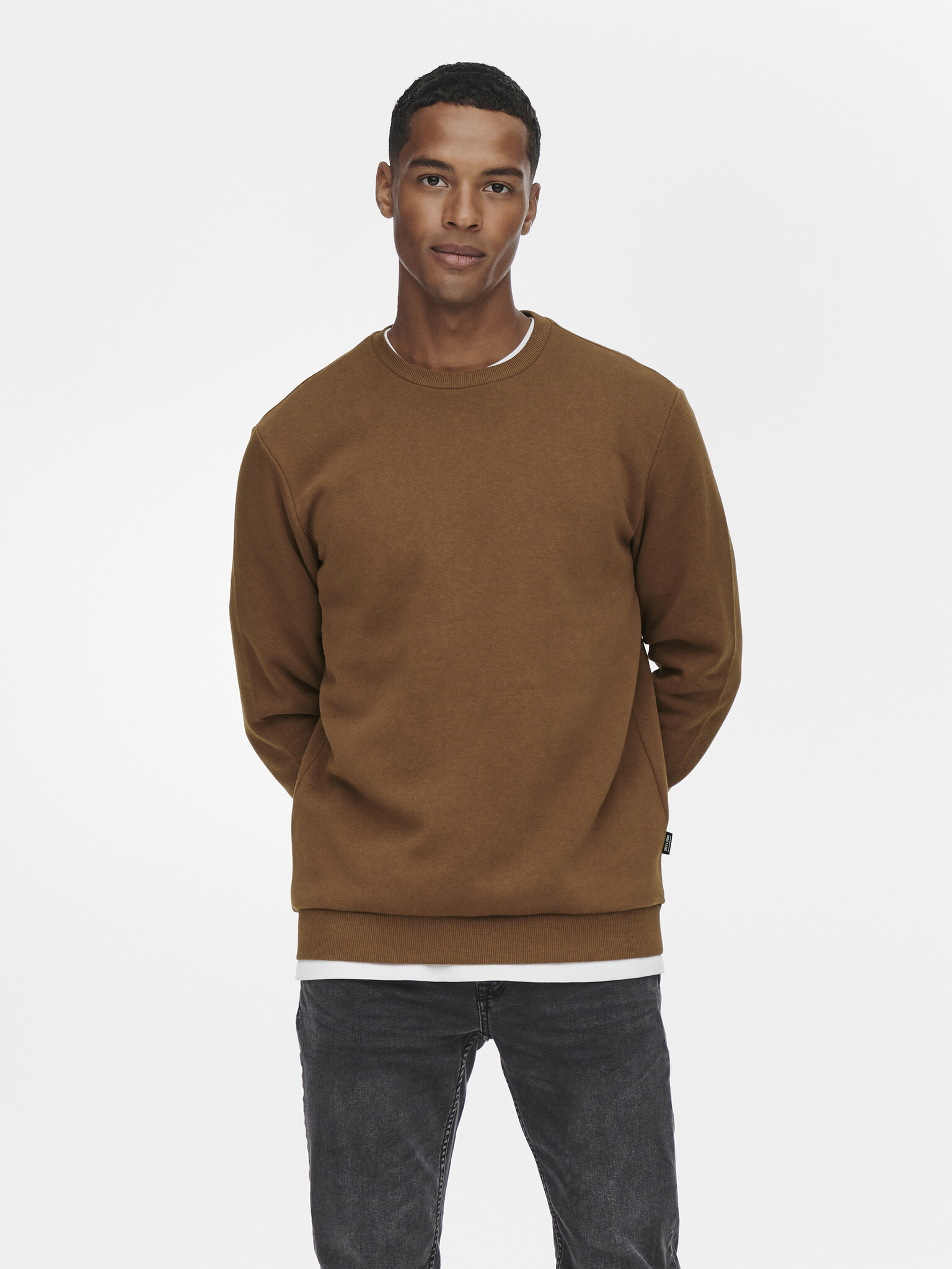 ONLY & SONS Ceres Sweatshirt Brown - Pepit.gr