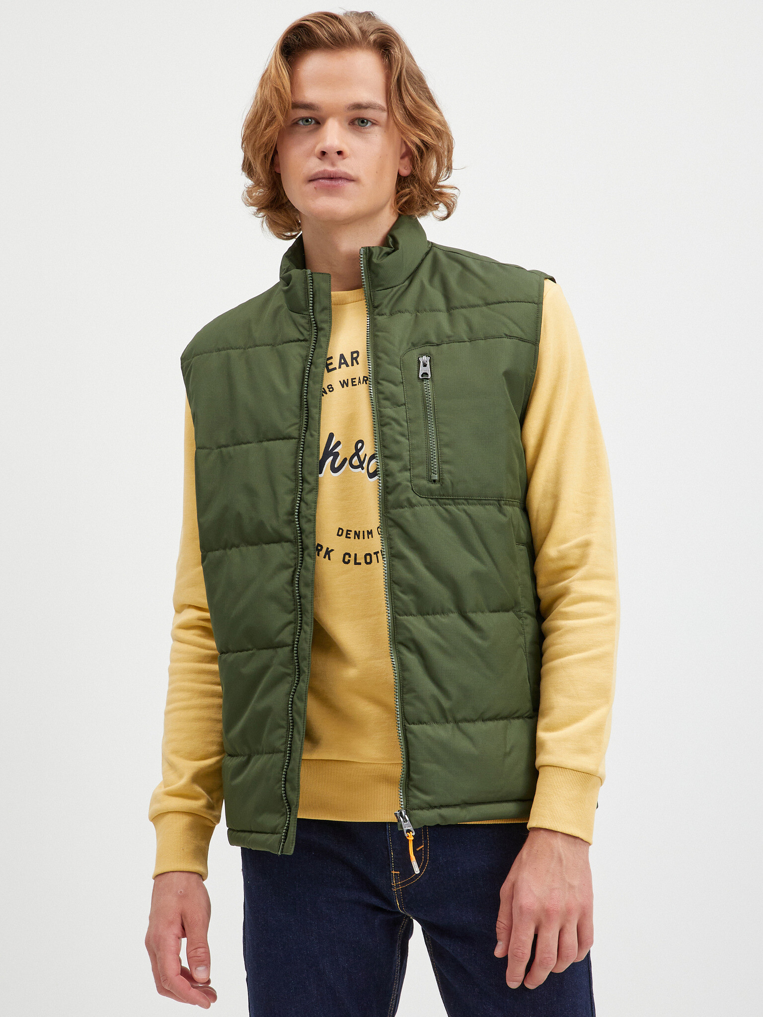 ONLY & SONS Jake Vest Green - Pepit.gr