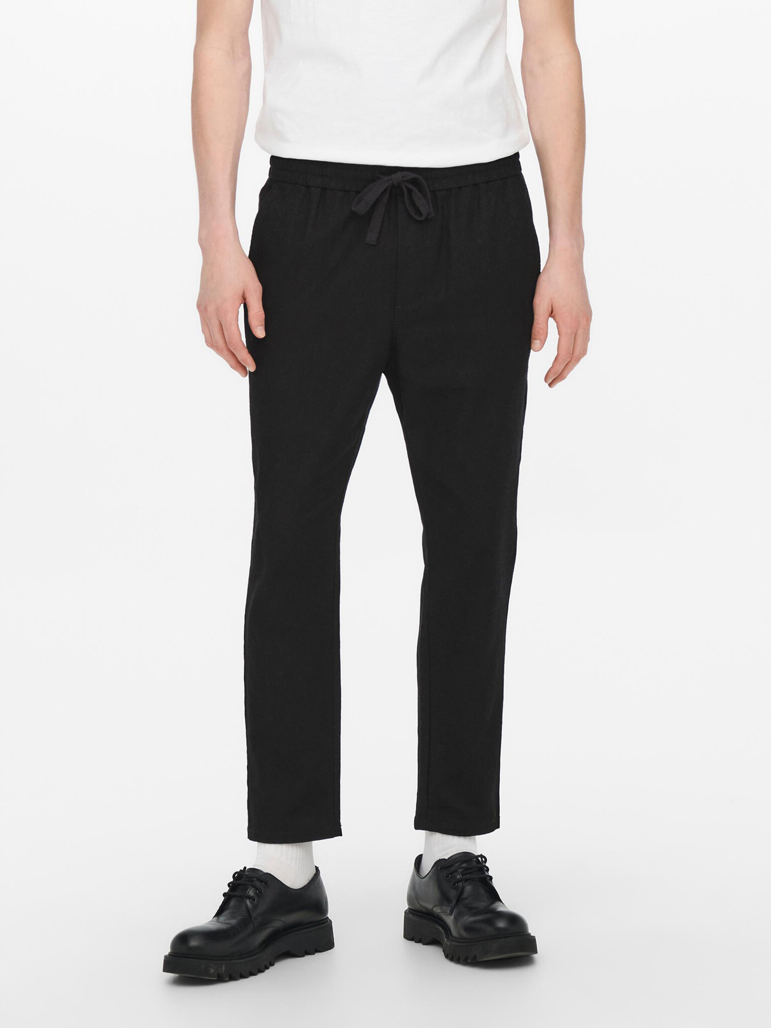 ONLY & SONS Linus Trousers Black - Pepit.gr