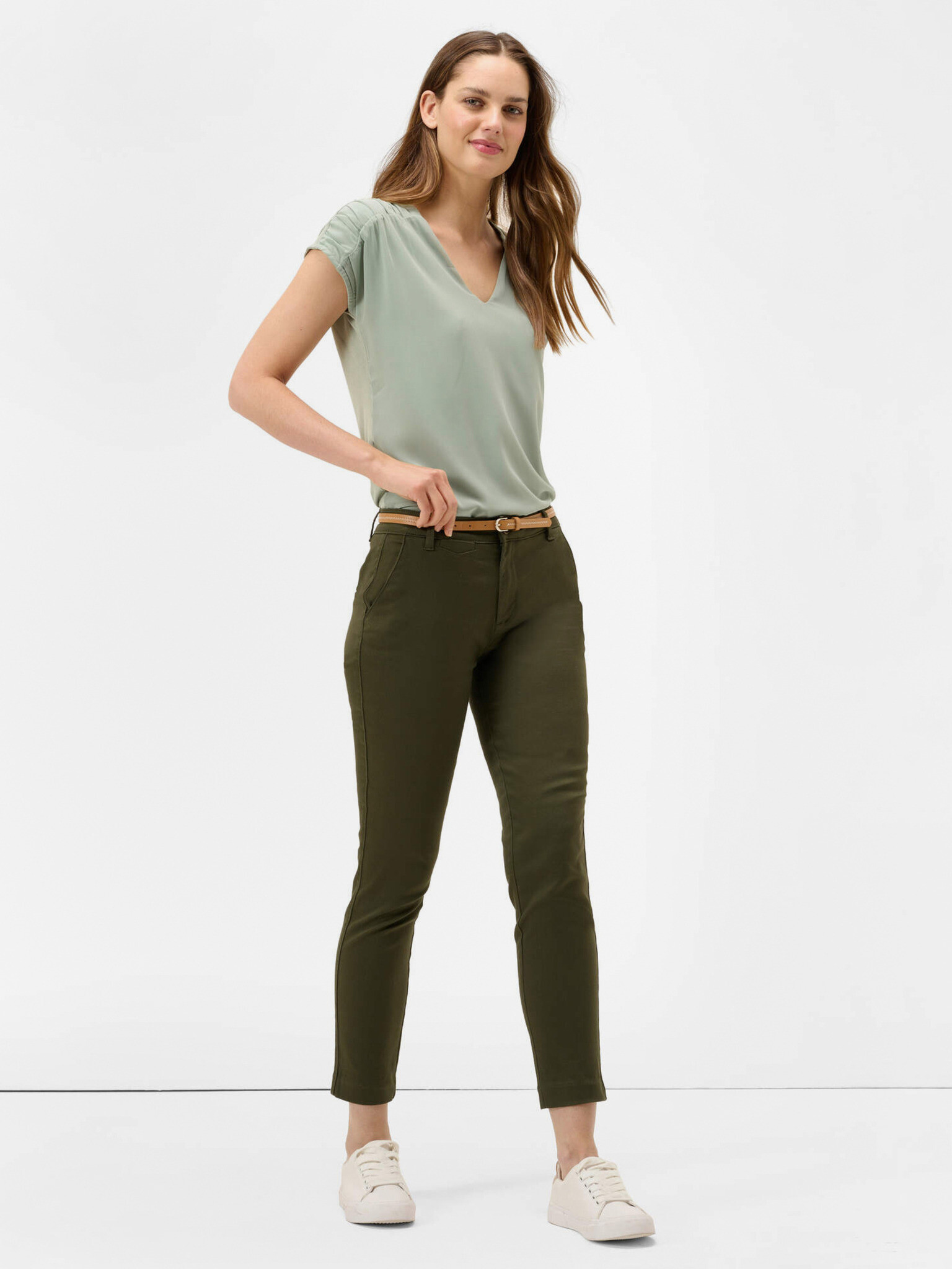 Orsay Chino Trousers Green - Pepit.gr