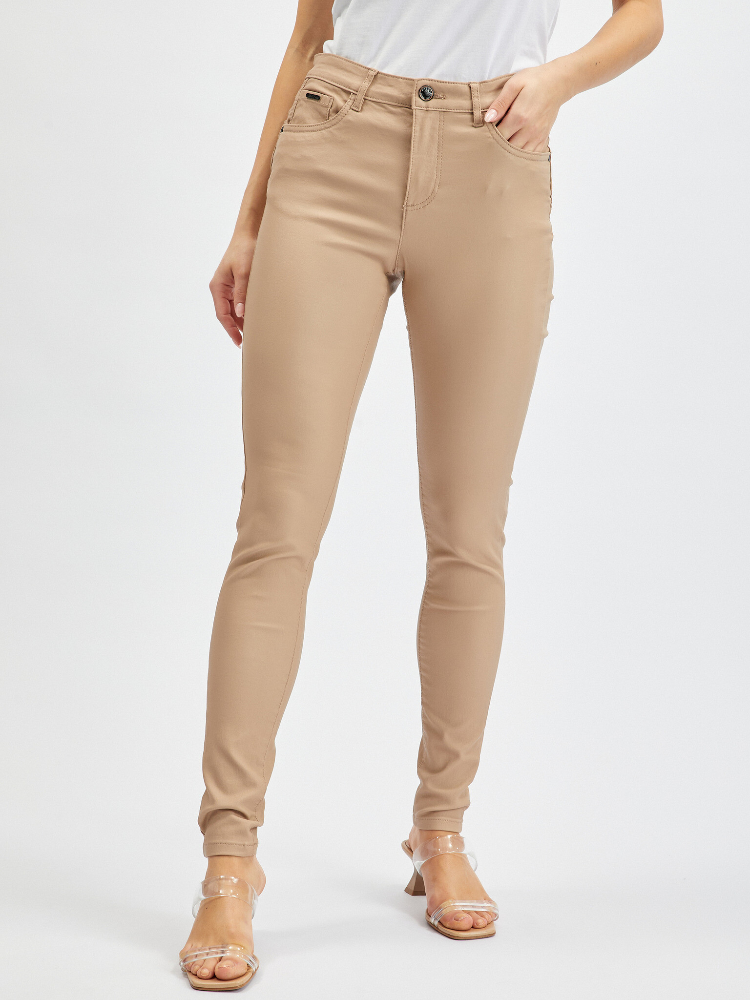 Orsay Trousers Beige - Pepit.gr