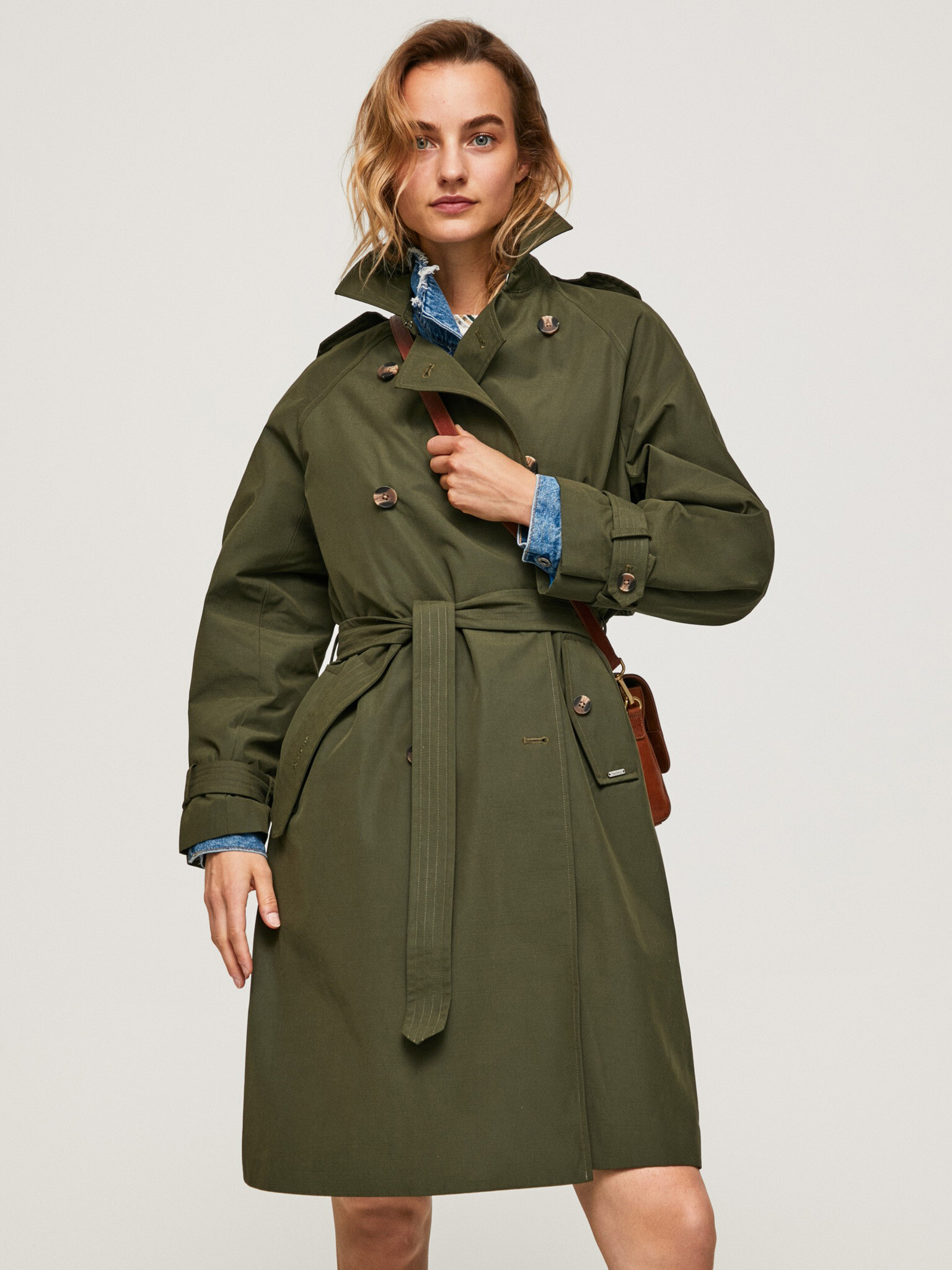 Pepe Jeans Ava Coat Green - Pepit.gr