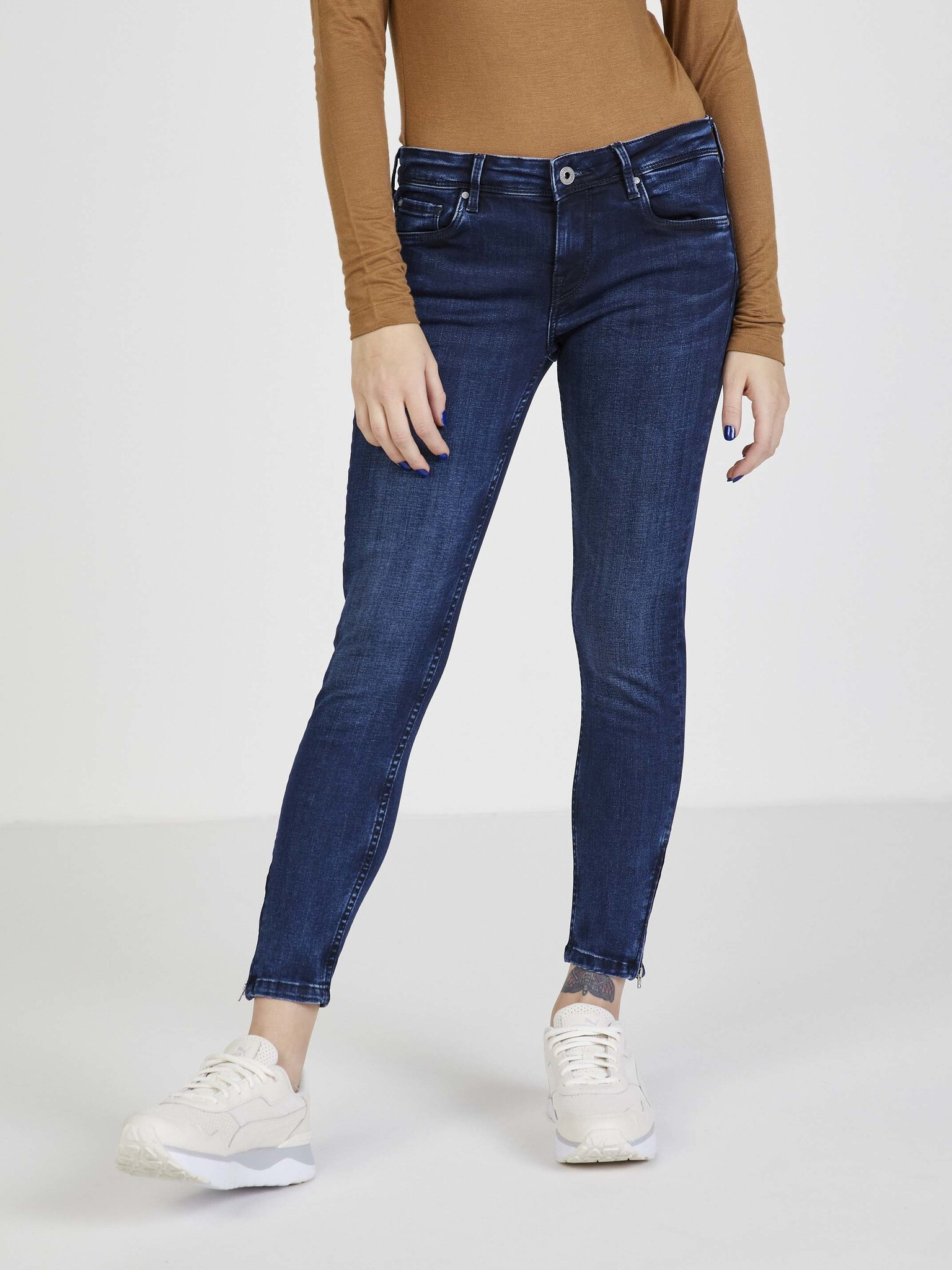 Pepe Jeans Lola Zip Jeans Blue - Pepit.gr