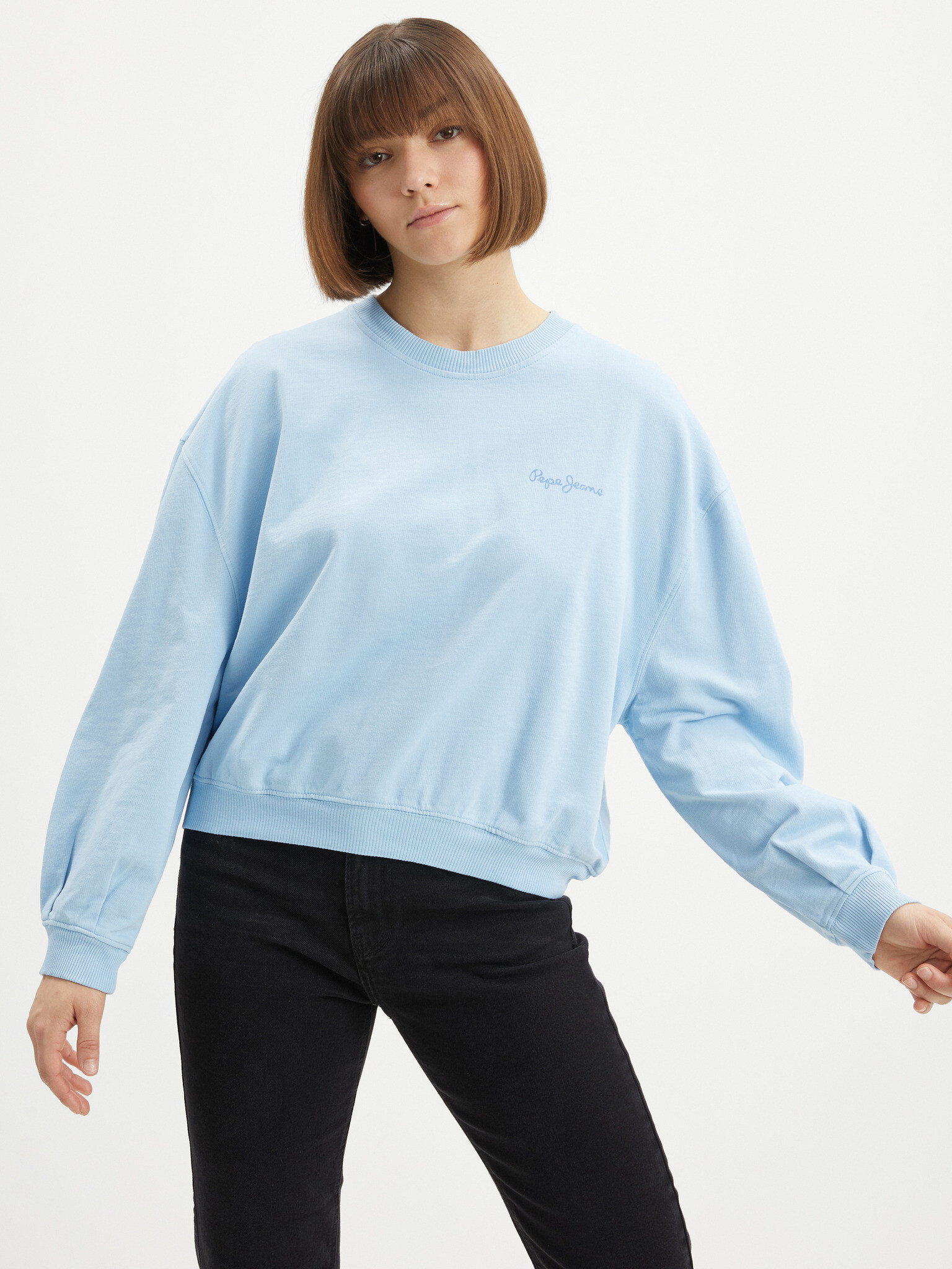 Pepe Jeans Terry Sweatshirt Blue - Pepit.gr