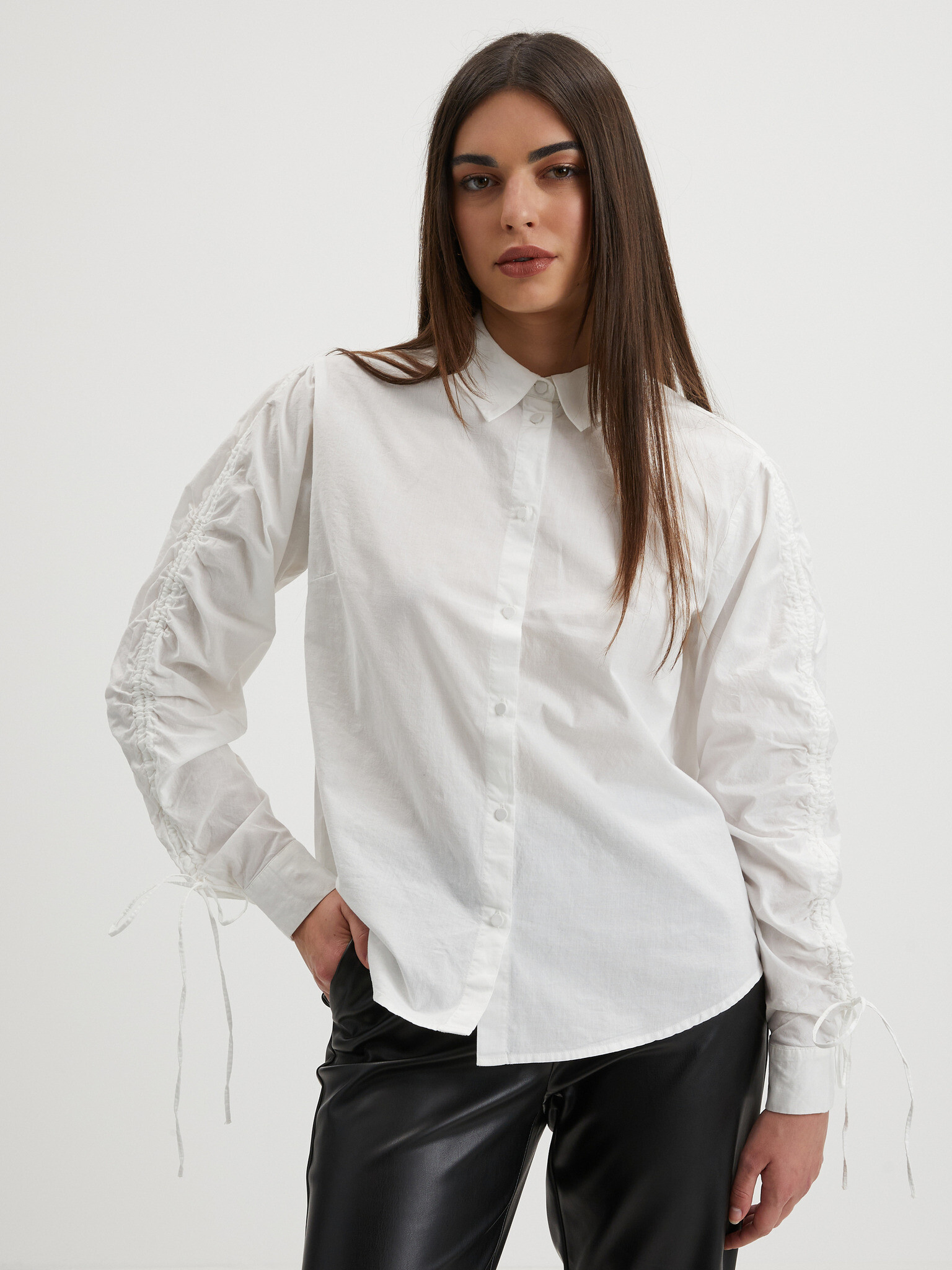 Pieces Brenna Blouse White - Pepit.gr