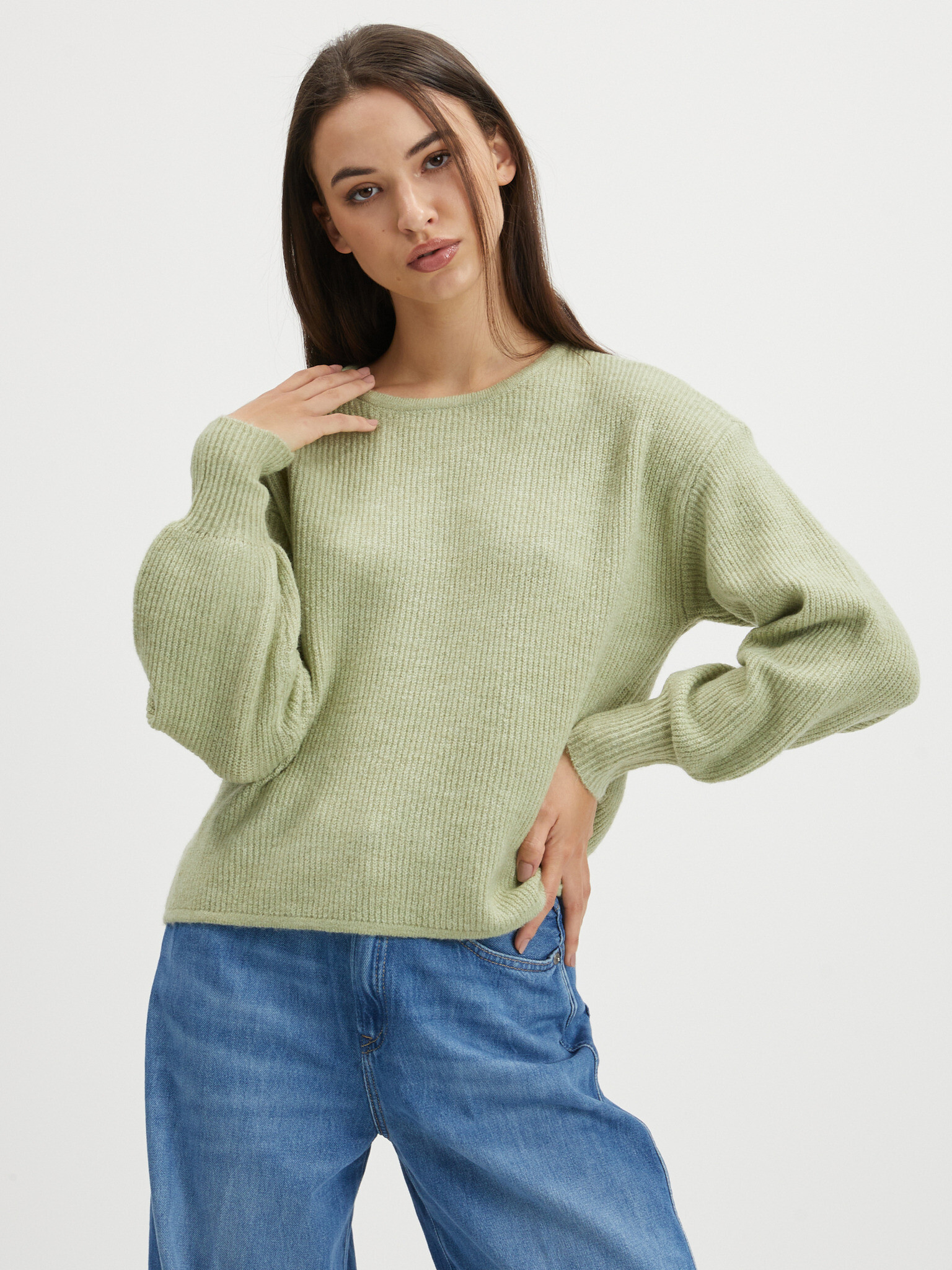 Pieces Celic Sweater Green - Pepit.gr