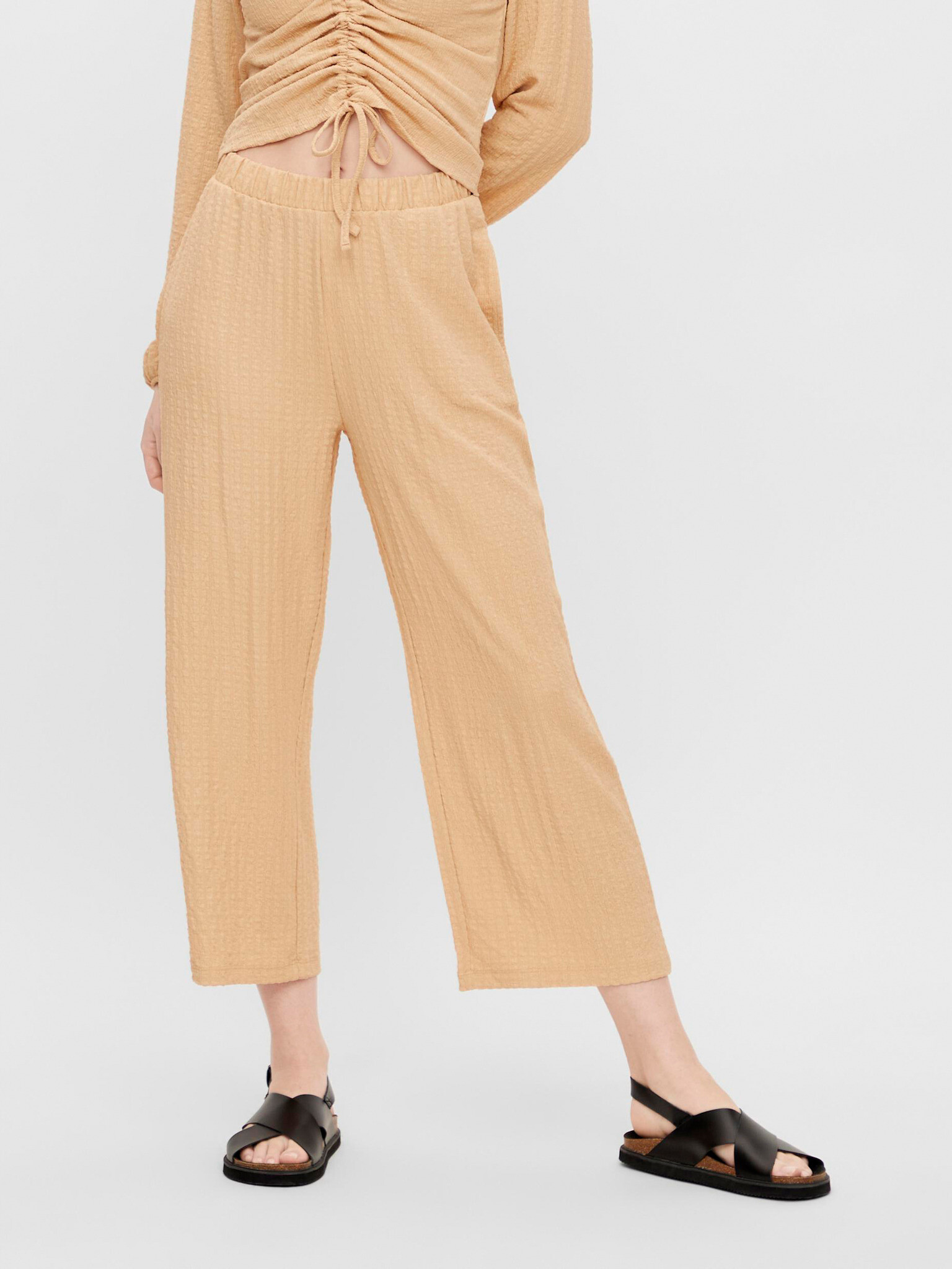 Pieces Lara Trousers Beige - Pepit.gr