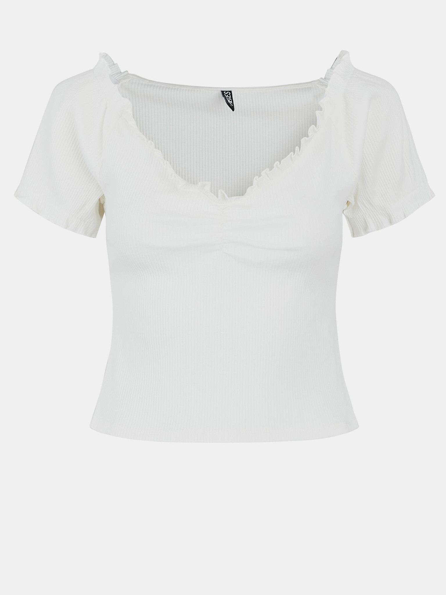 Pieces Tegan Crop top White - Pepit.gr