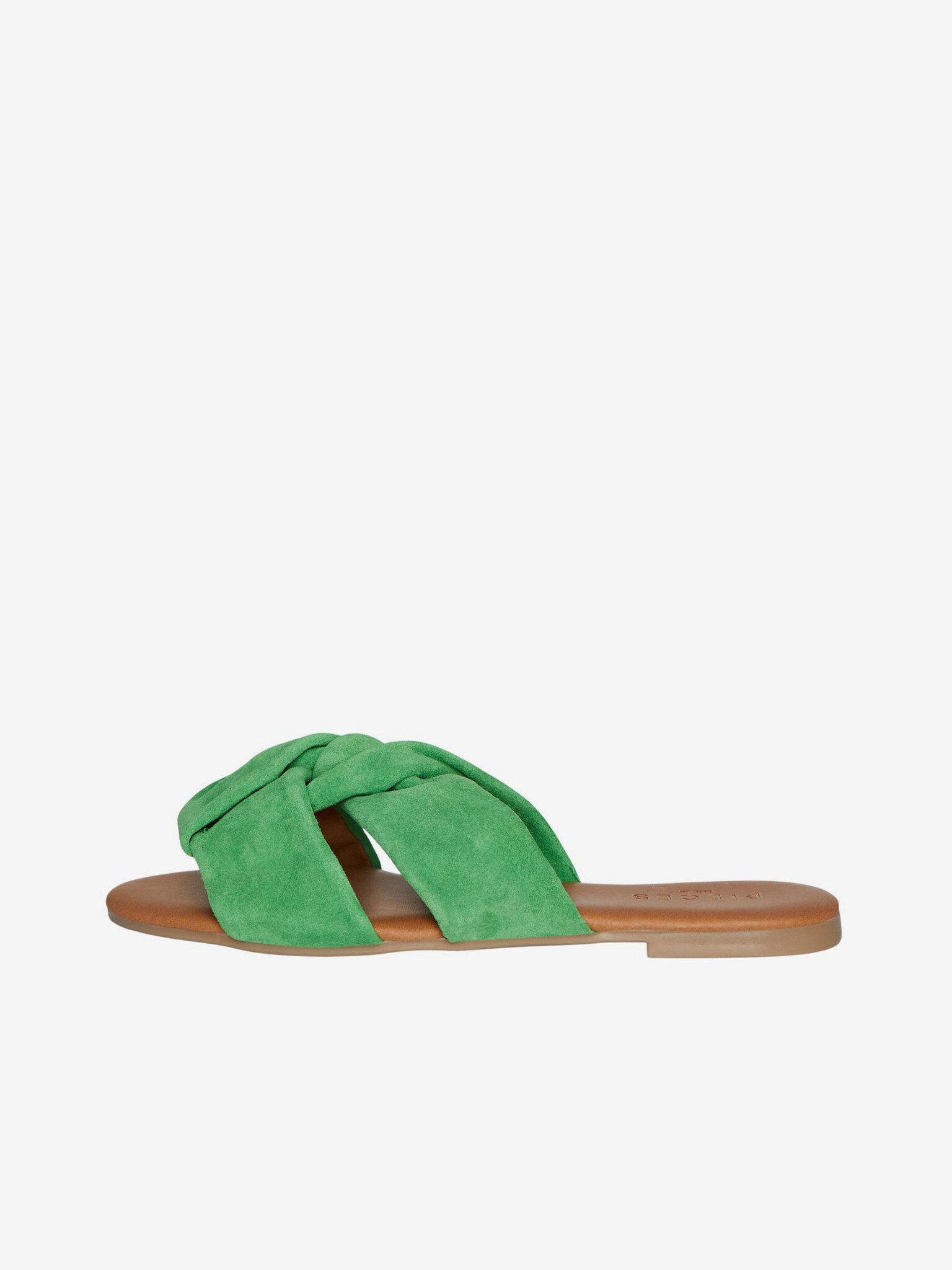 Pieces Visana Slippers Green - Pepit.gr