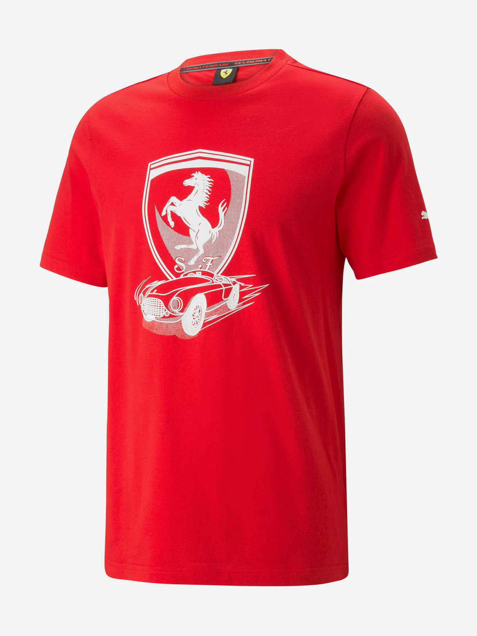 Puma Ferrari Race Big Shield T-shirt Red - Pepit.gr