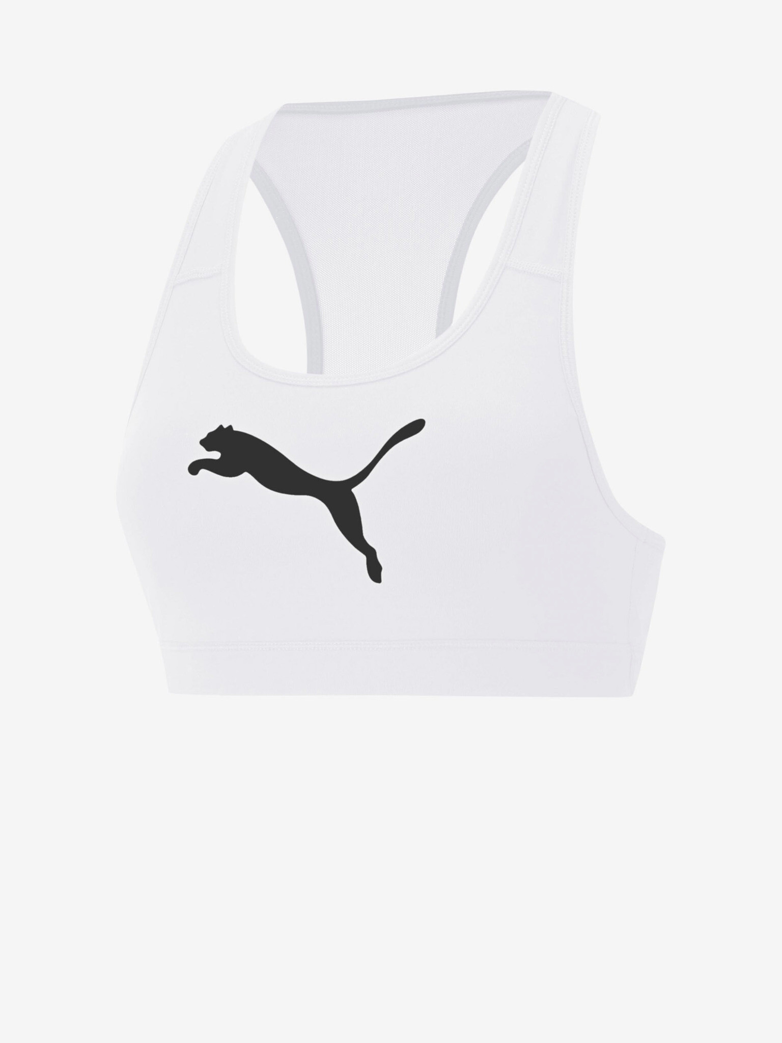 Puma Mid 4Keeps Sport Bra White - Pepit.gr