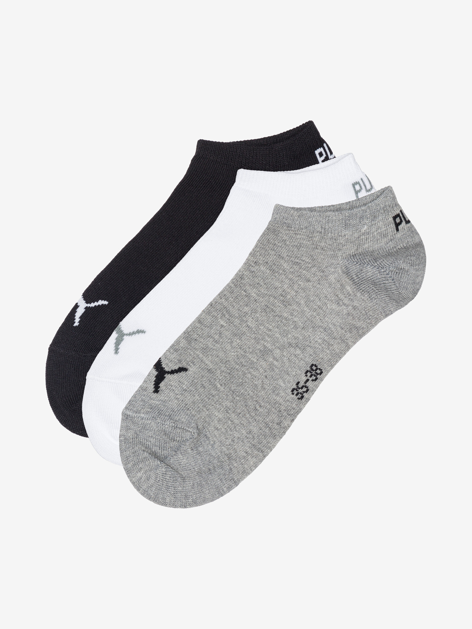 Puma Set of 3 pairs of socks Black White Grey - Pepit.gr