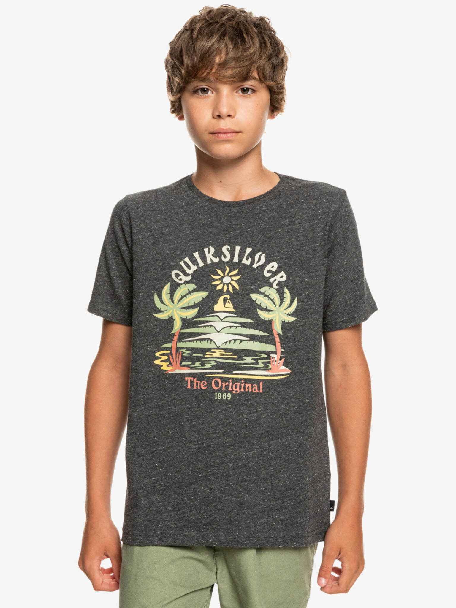 Quiksilver Strange Days Kids T-shirt Grey - Pepit.gr