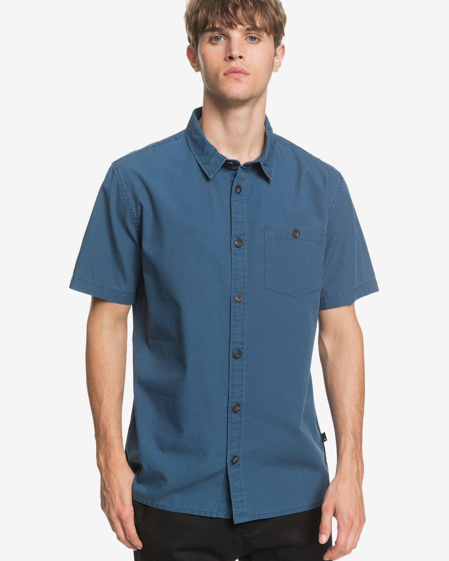 Quiksilver Taxer Wash Shirt Blue - Pepit.gr