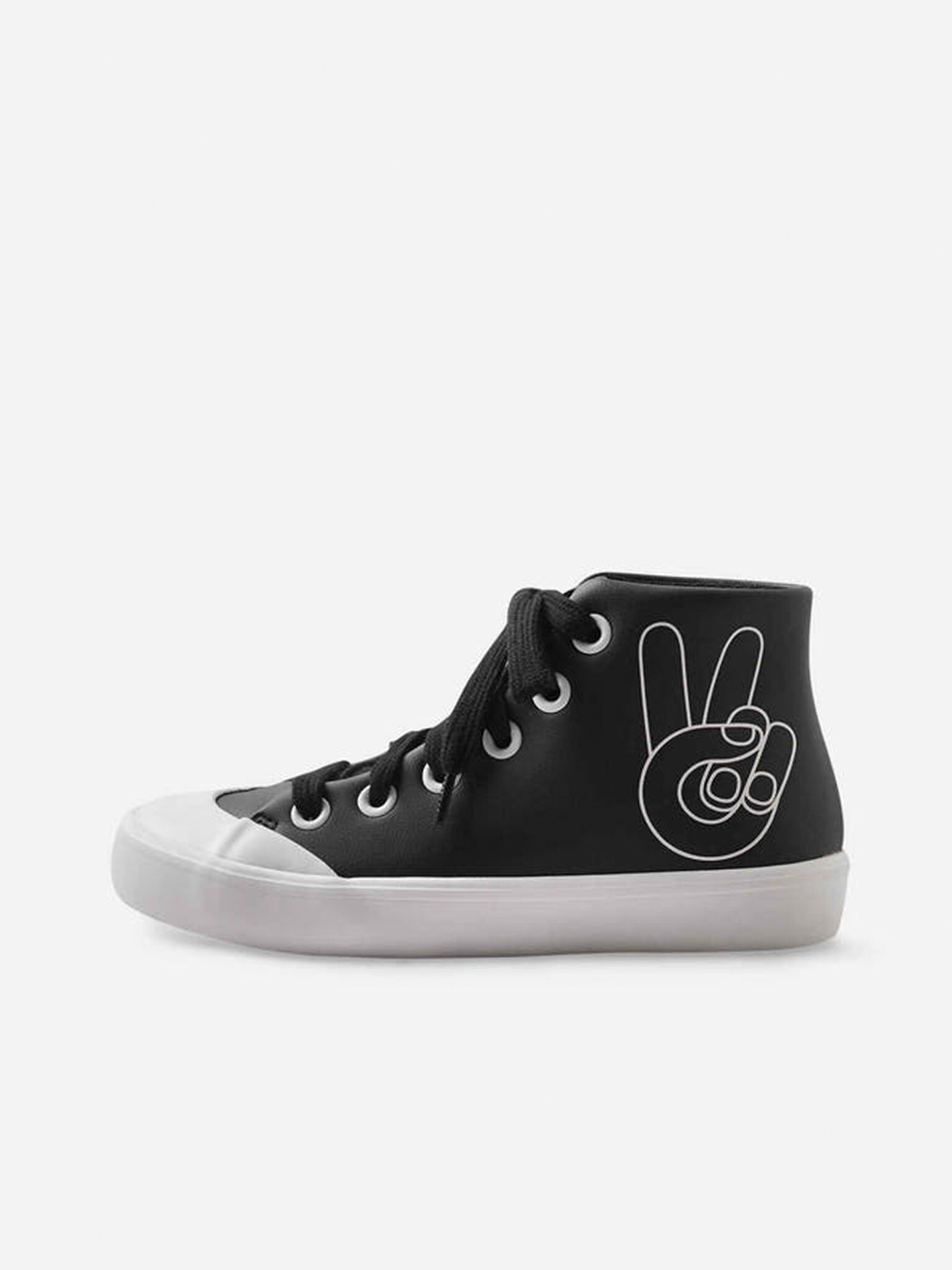 Reima Peace High Top Kids Sneakers Black - Pepit.gr