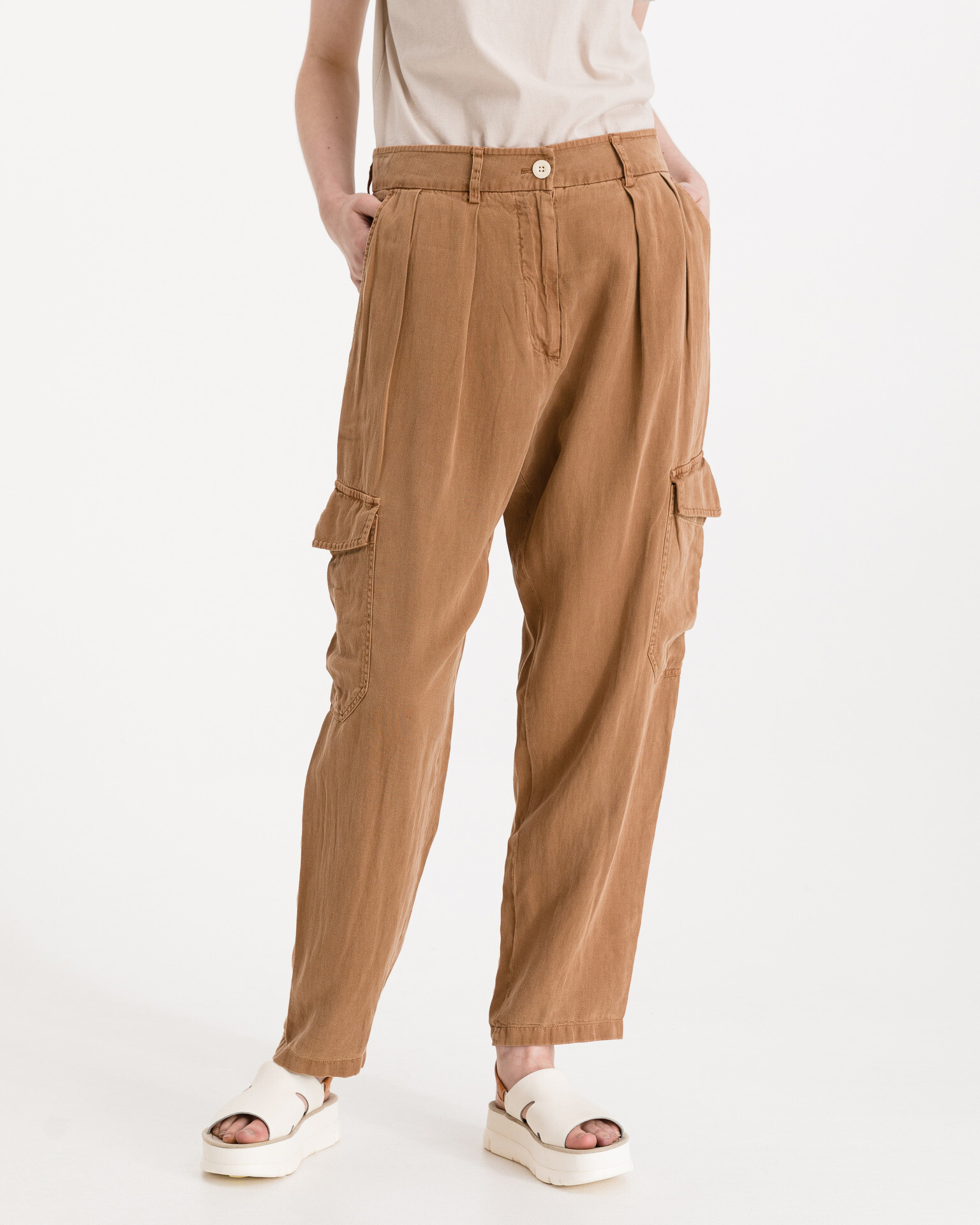 Replay Trousers Beige - Pepit.gr