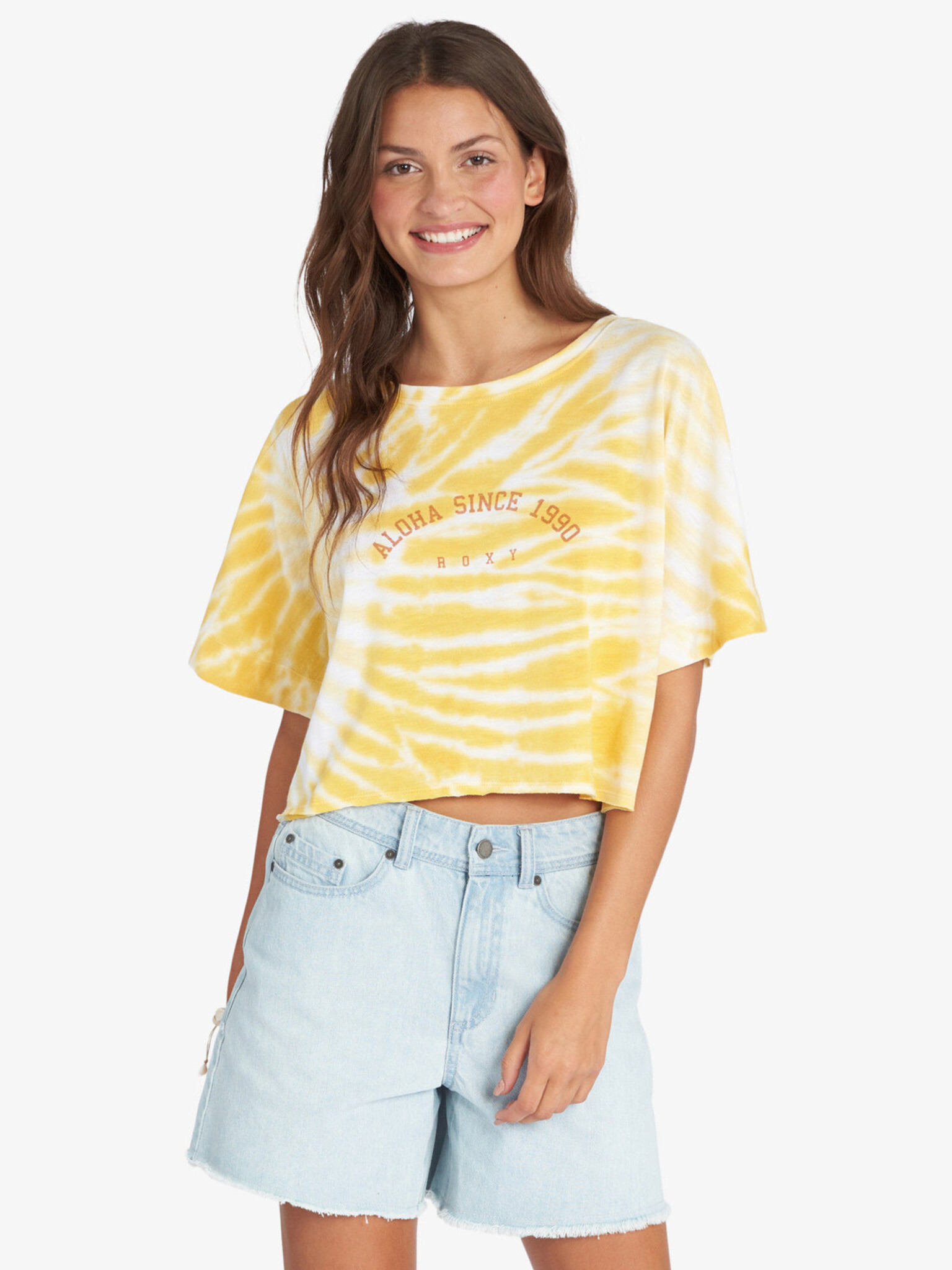 Roxy Aloha T-shirt Yellow - Pepit.gr