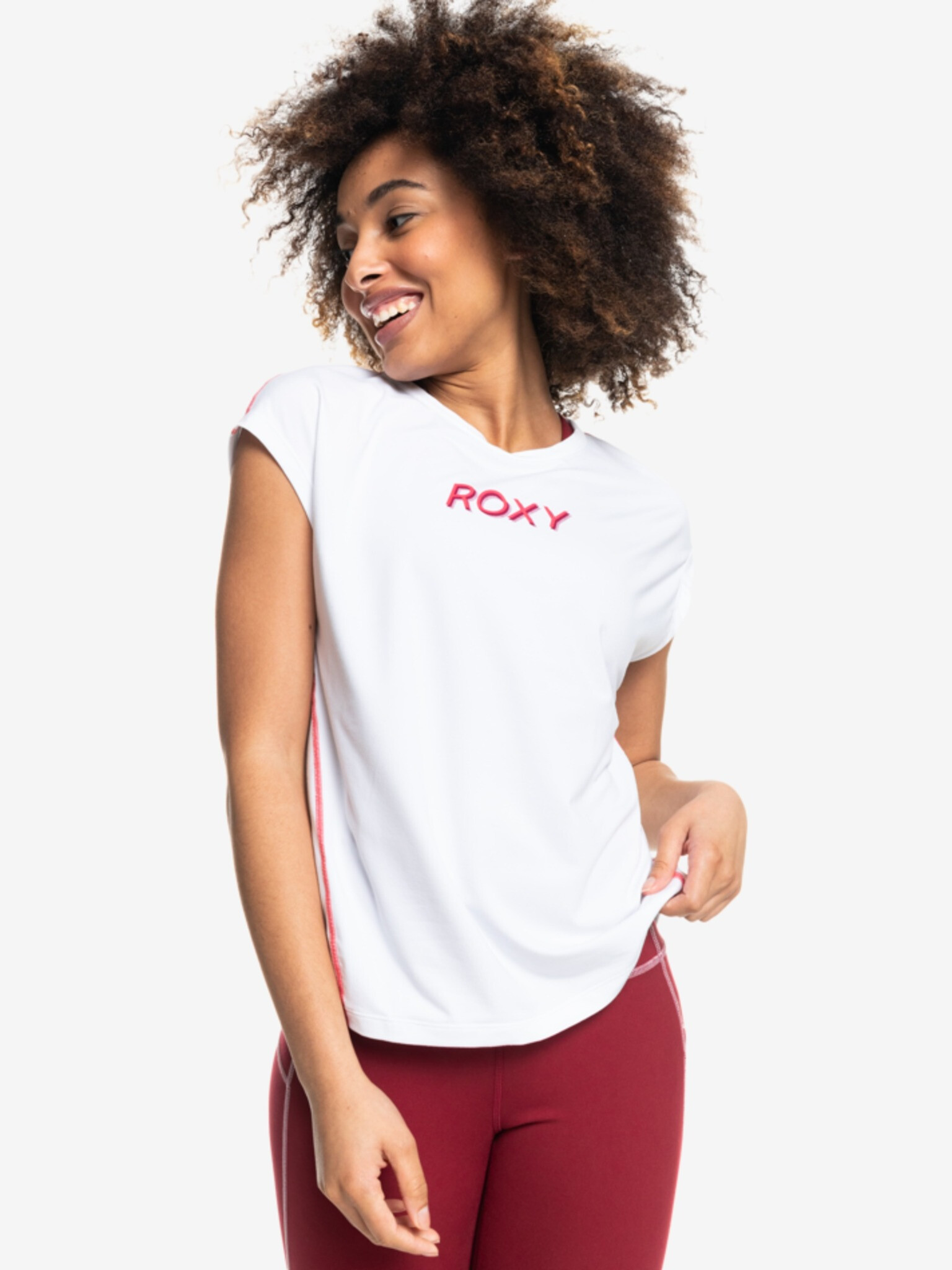 Roxy Training Grl T-shirt White - Pepit.gr