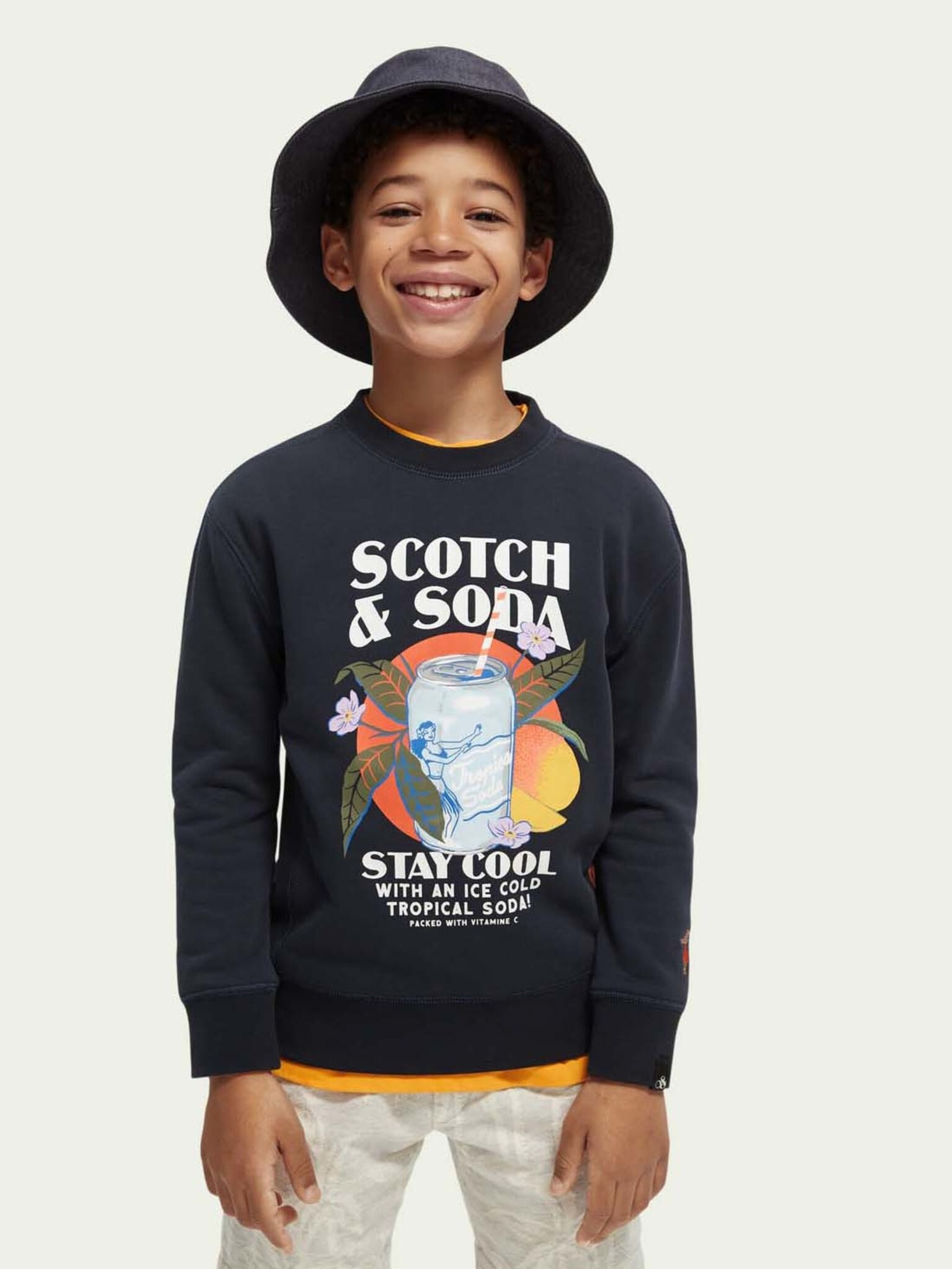 Scotch & Soda Kids Sweatshirt Black - Pepit.gr