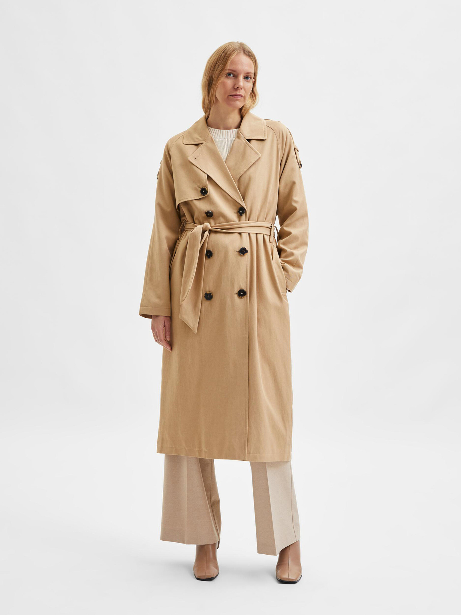 Selected Femme New Bren Coat Beige - Pepit.gr