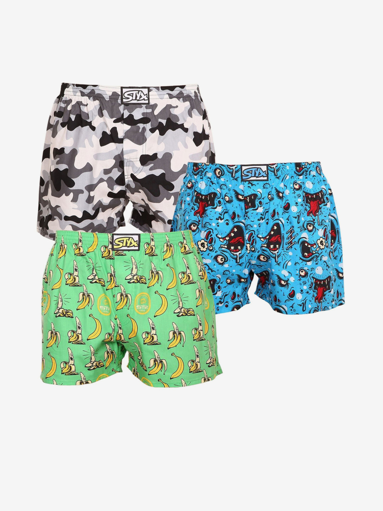 Styx Boxer shorts 3 pcs Green - Pepit.gr