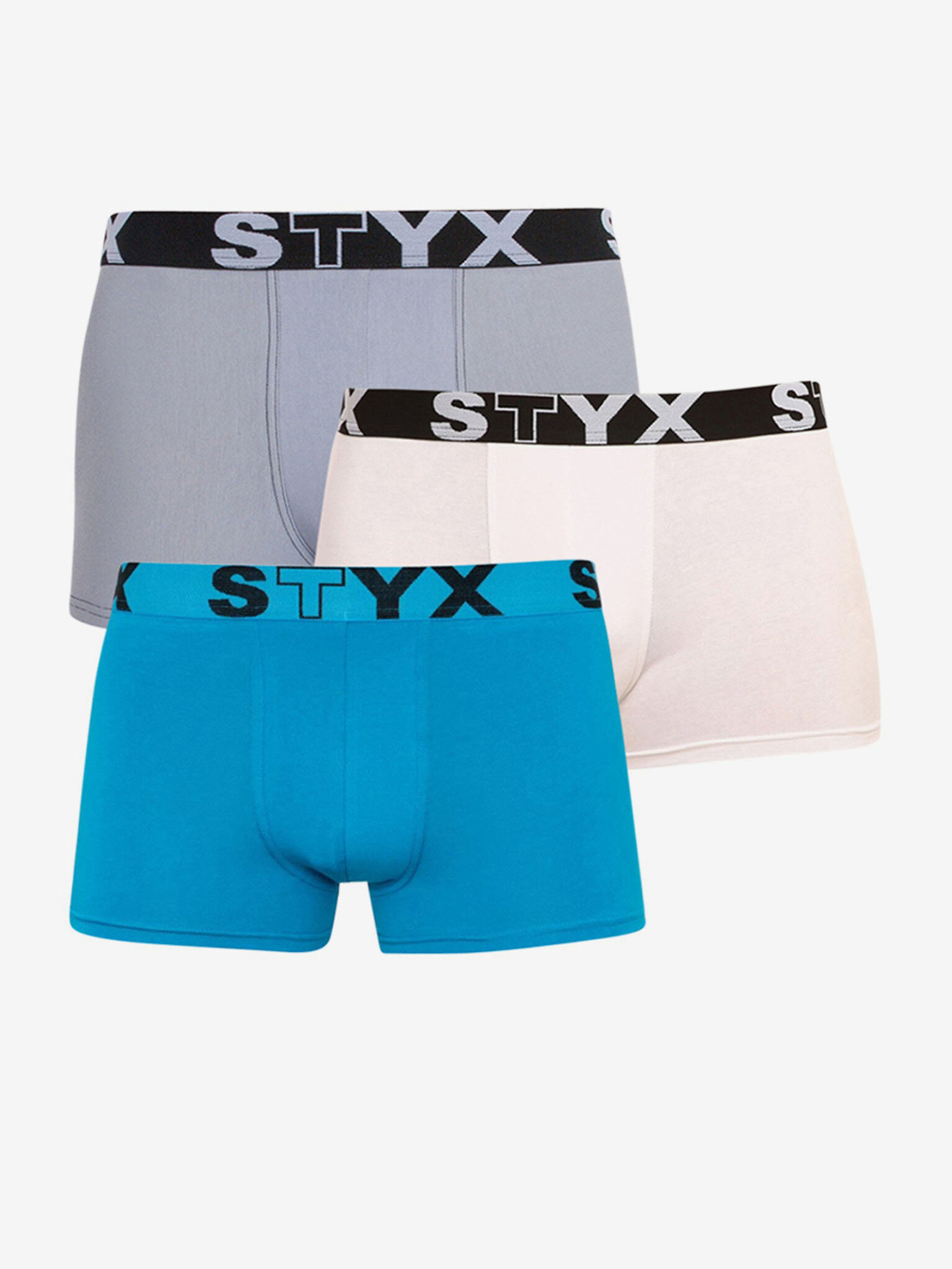 Styx Boxers 3 Piece Blue White Grey - Pepit.gr