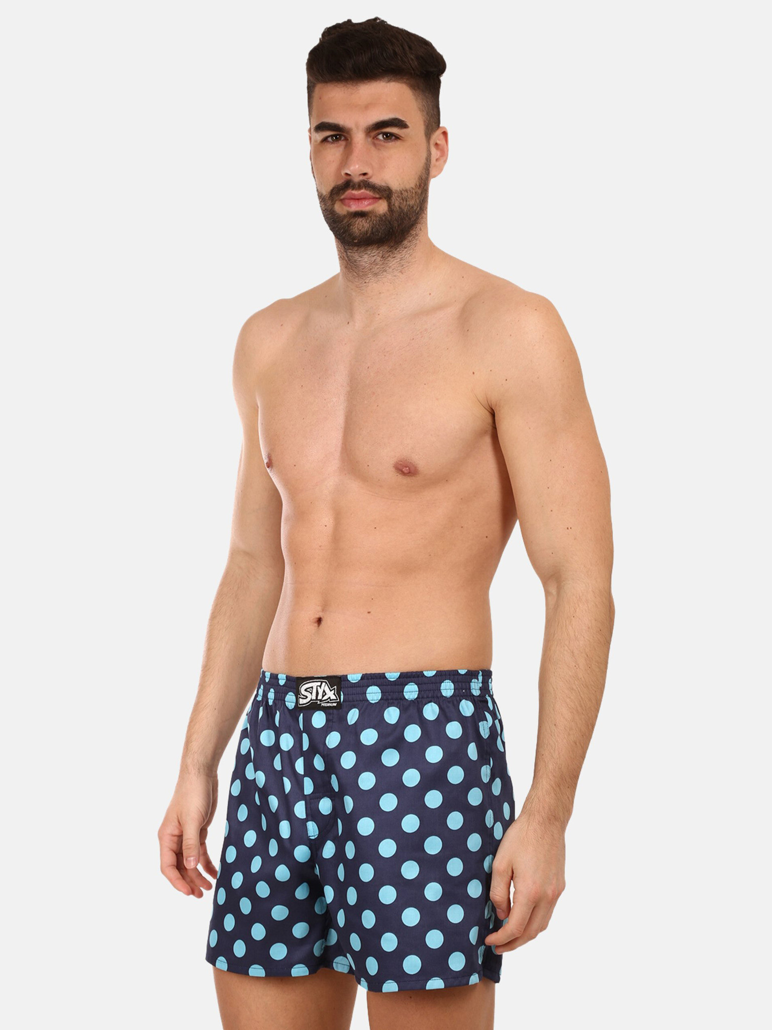 Styx Puntíky Boxer shorts Blue - Pepit.gr