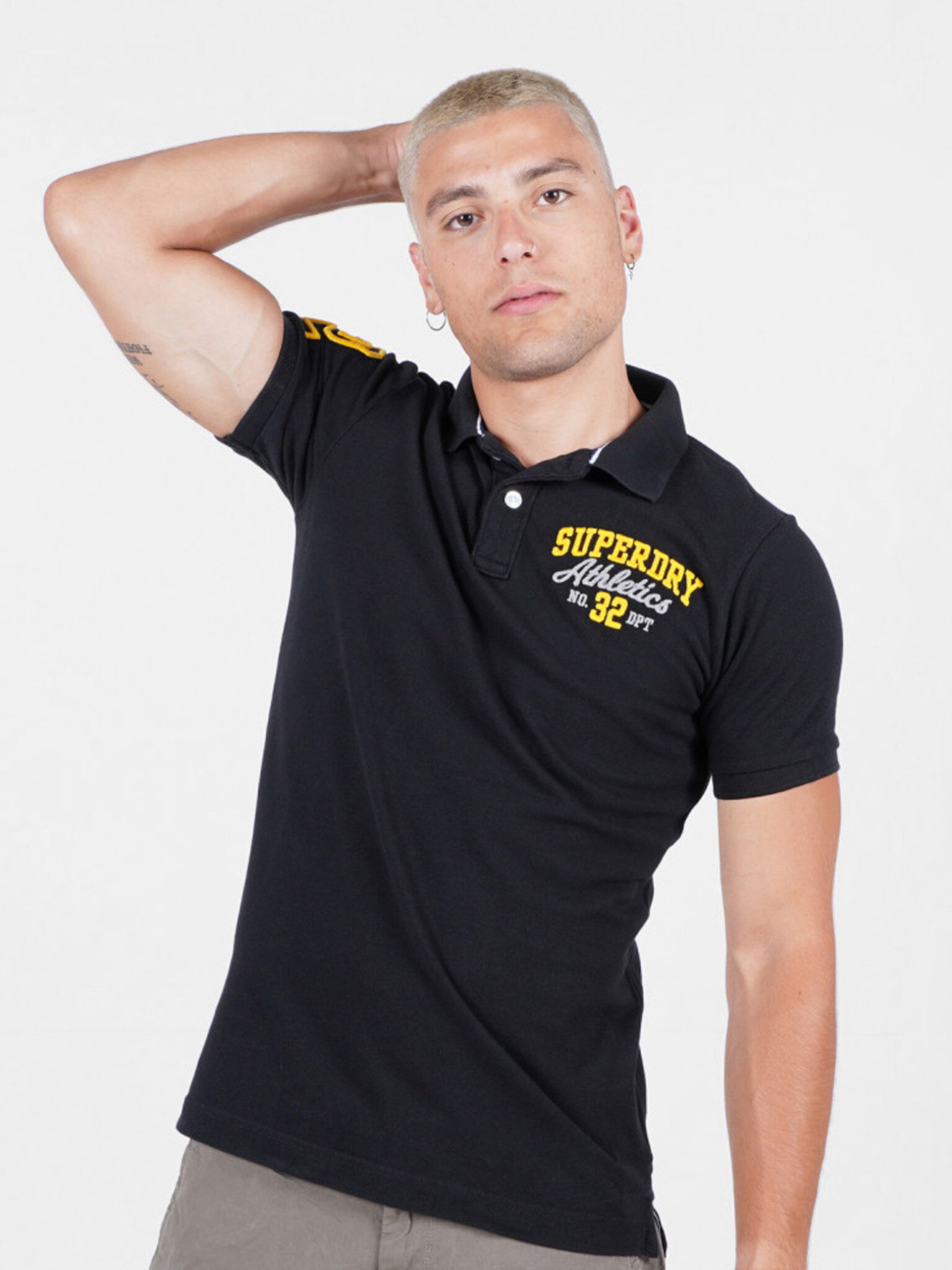 SuperDry Classic Superstate Polo Shirt Black - Pepit.gr