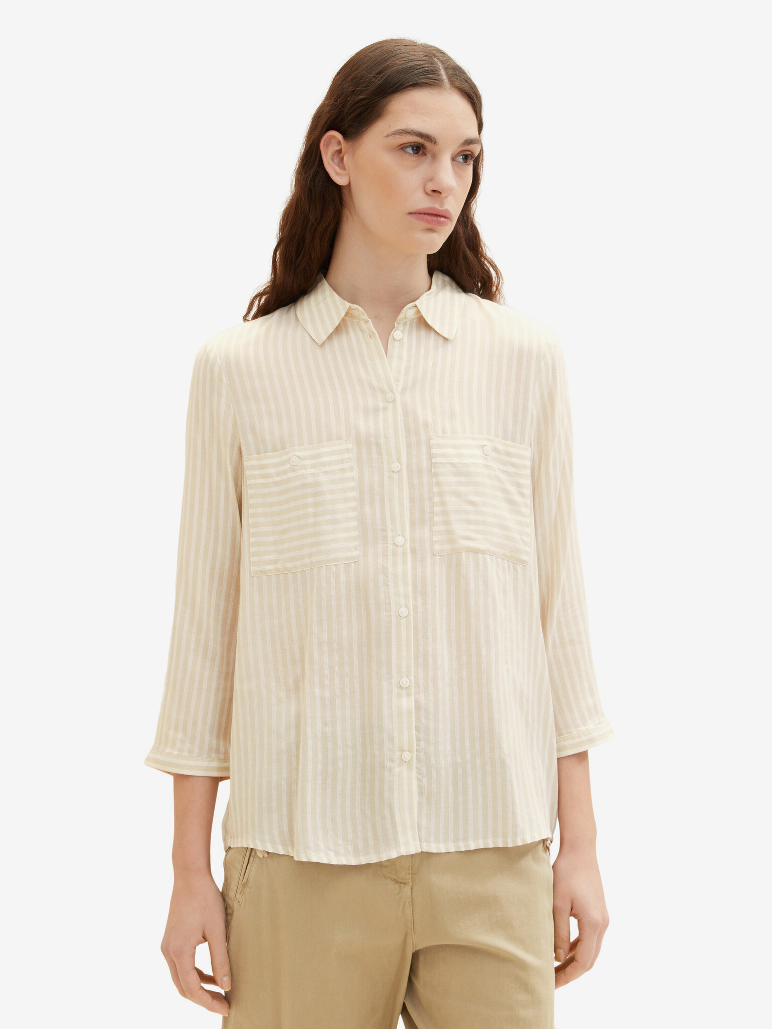 Tom Tailor Blouse Beige - Pepit.gr