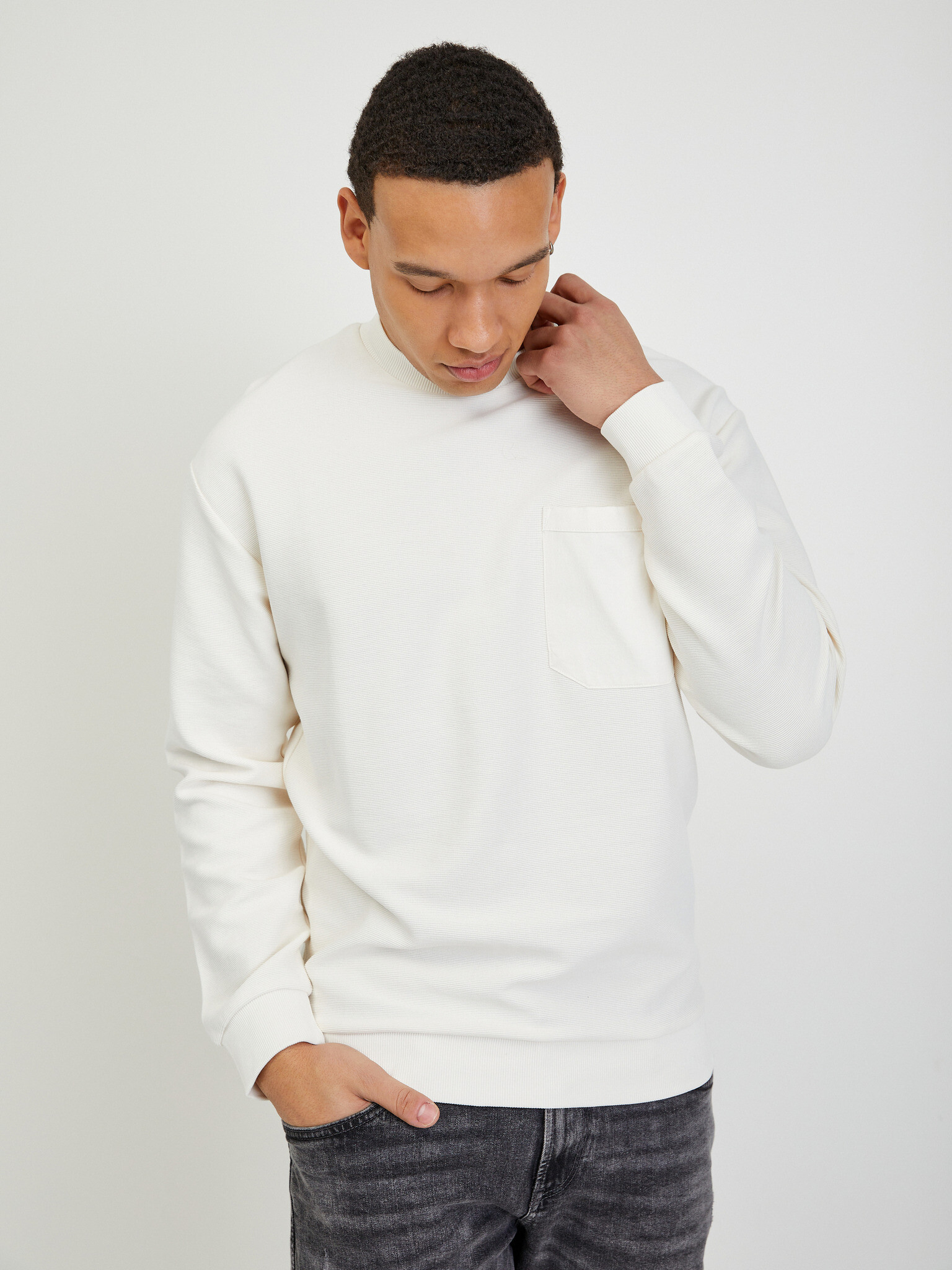 Tom Tailor Denim Sweatshirt White - Pepit.gr