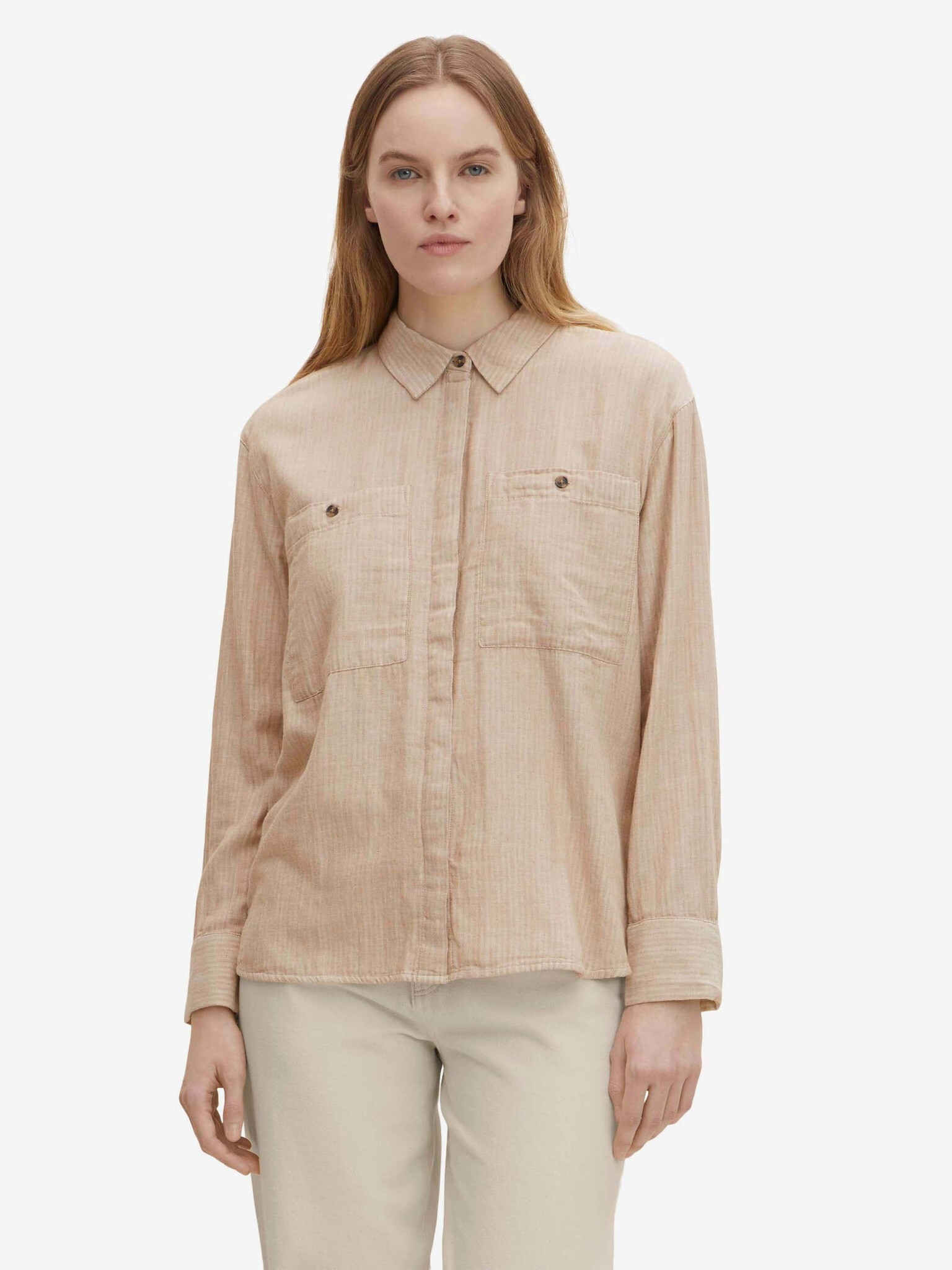 Tom Tailor Shirt Beige - Pepit.gr