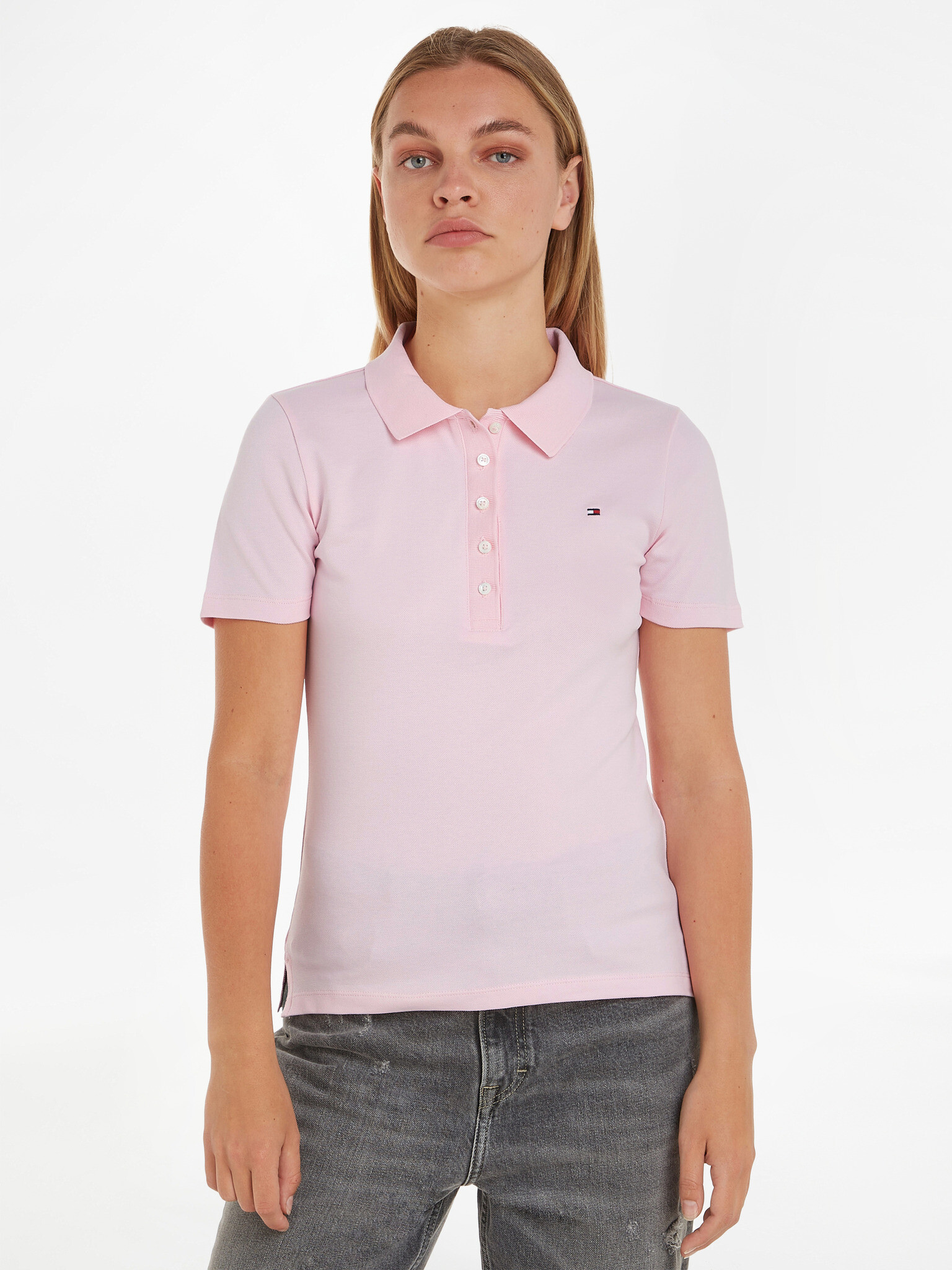 Tommy Hilfiger 1985 Pique Polo Shirt Pink - Pepit.gr